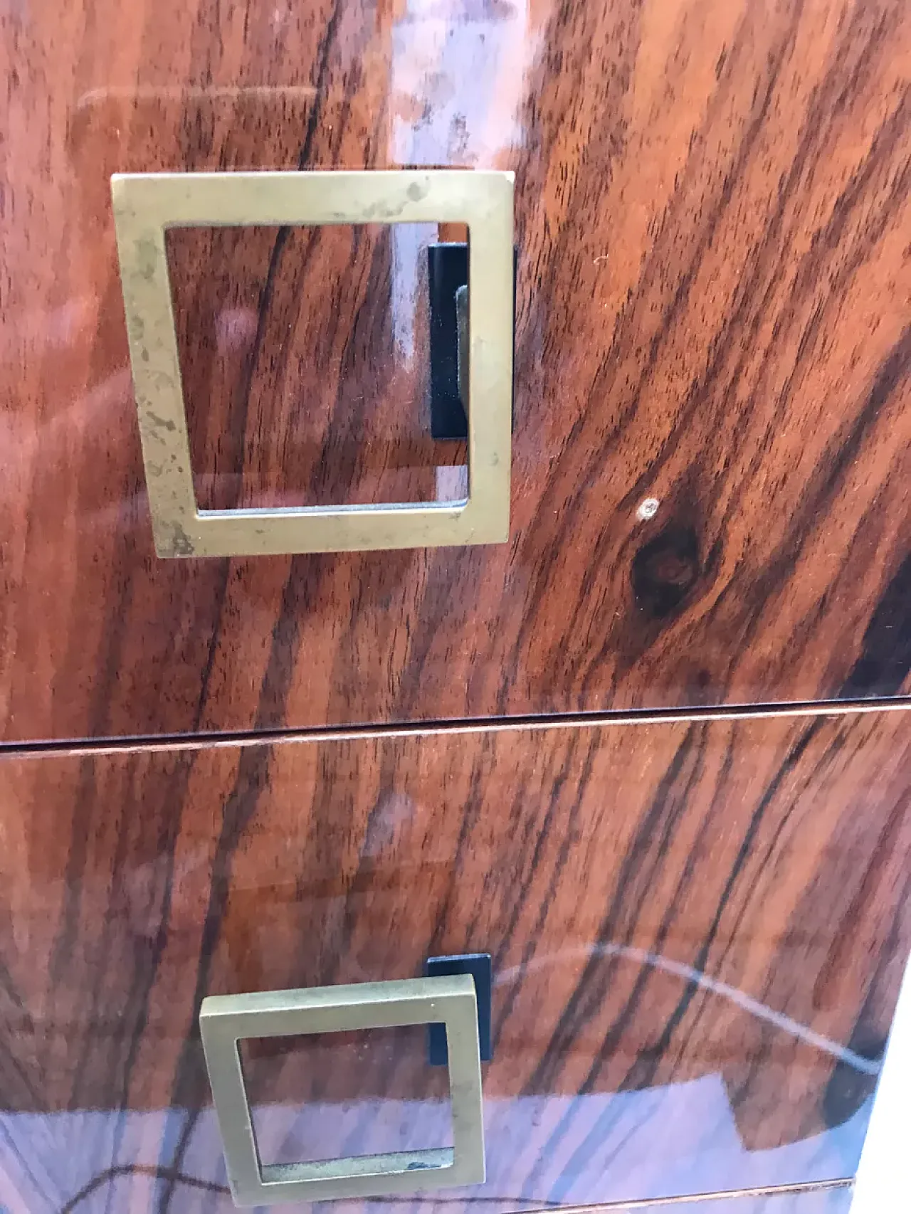 Lacquered chest of drawers with rosewood veneer, late 20th century 10