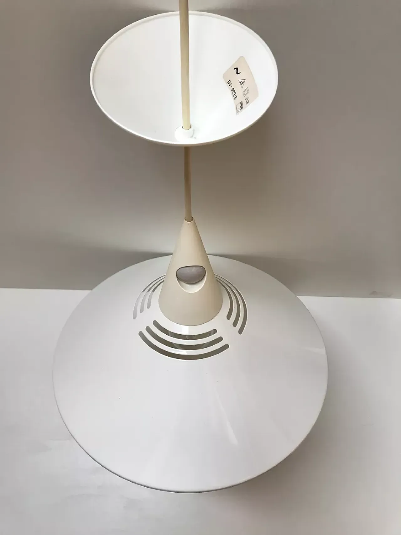 White metal pendant lamp, 1980s 4