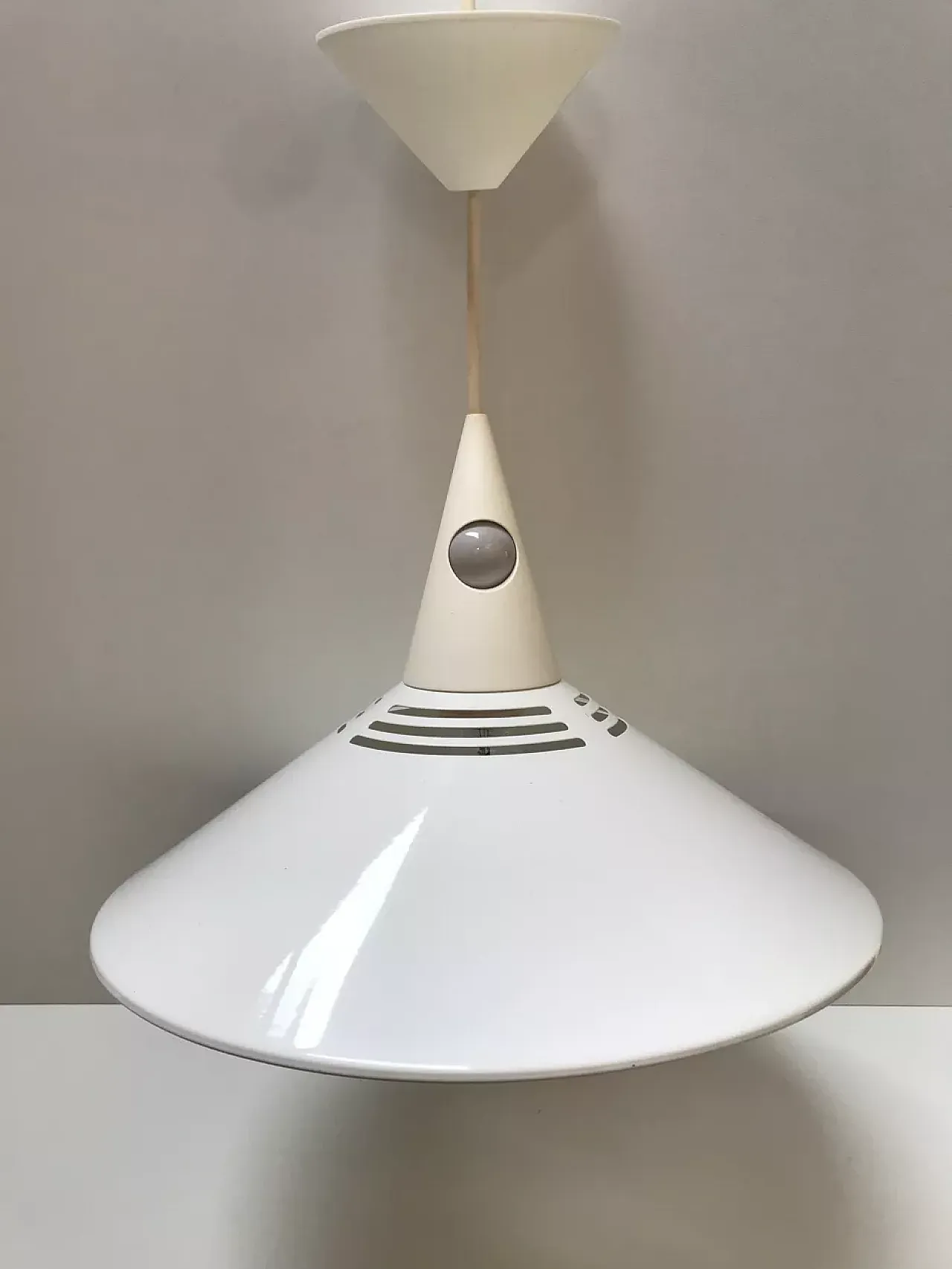 White metal pendant lamp, 1980s 12