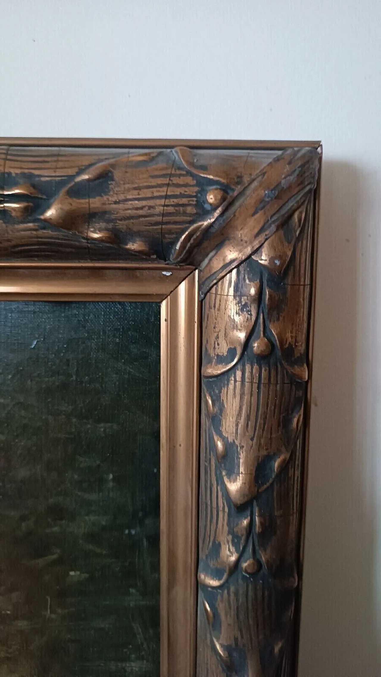 Ritratto di famiglia, olio su tela con cornice coeva, '800 9