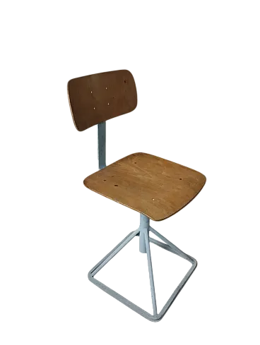Swivel and adjustable industrial stool, 1960s