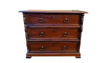 Solid walnut chest of drawers, 17th century