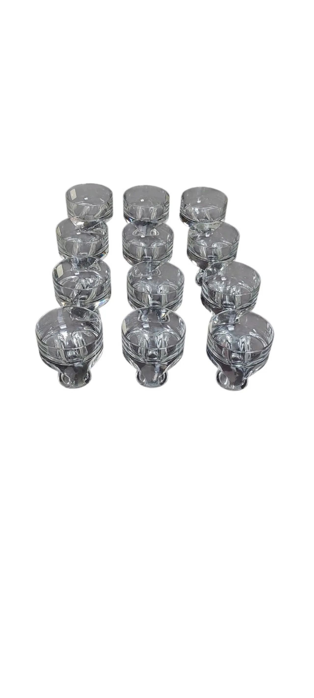 12 whisky glasses Kristall Krisla by Taddei Sistini, 1960s 8