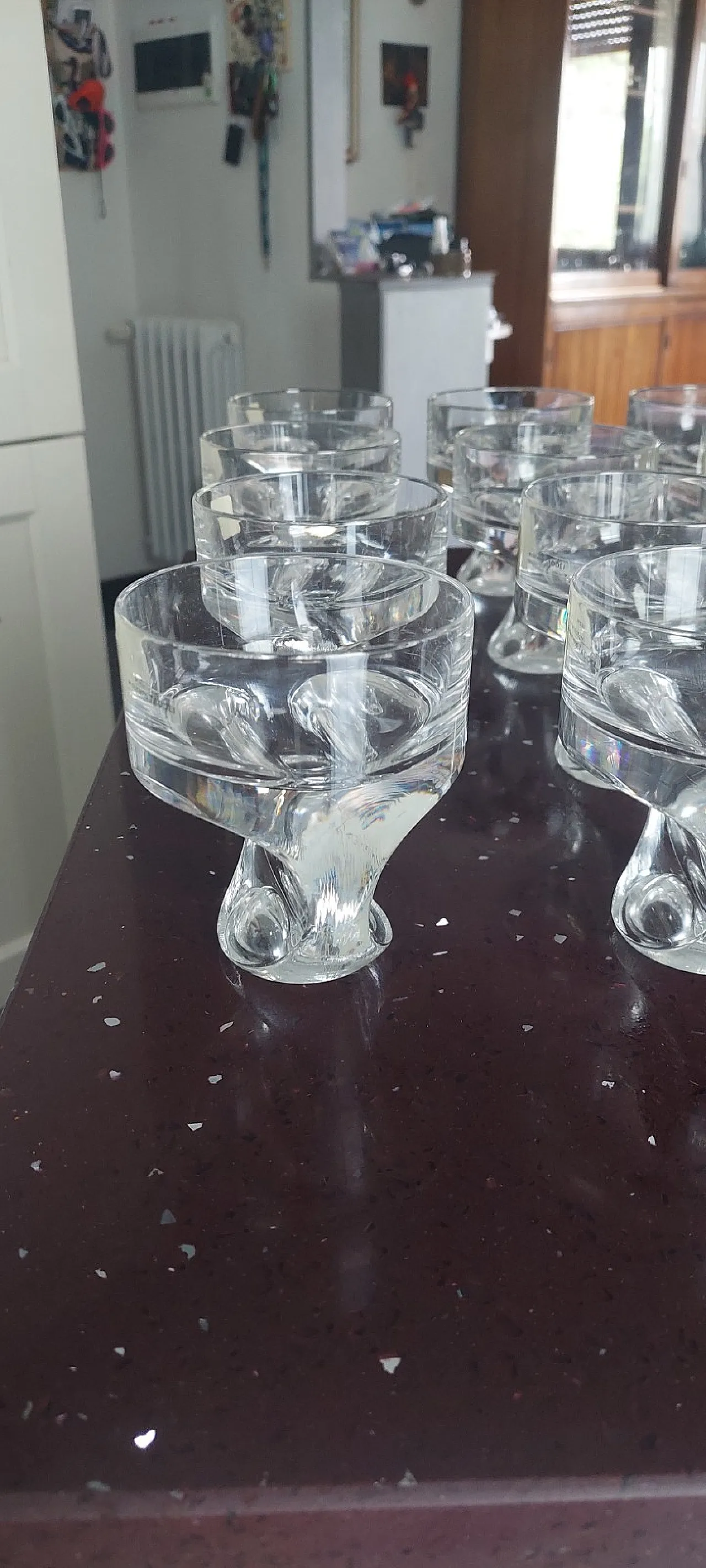 12 whisky glasses Kristall Krisla by Taddei Sistini, 1960s 9