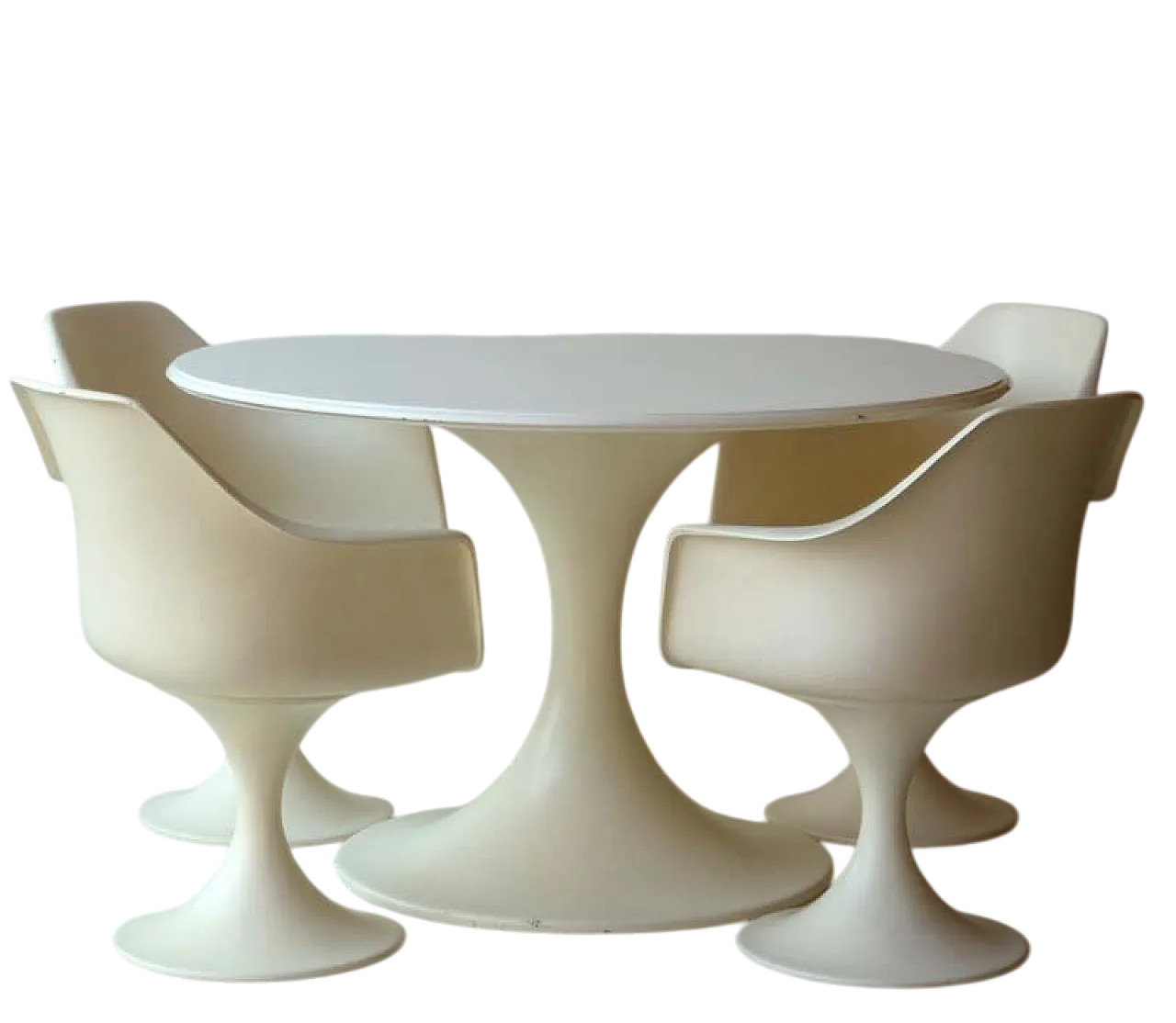 Tavolino e sedie in fibra di vetro di Play, anni '60 15