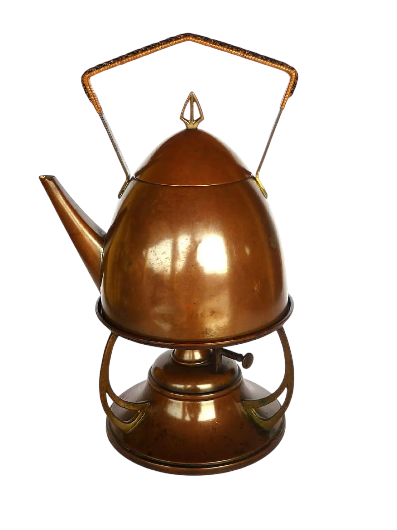 Art Nouveau teapot on stand by WMF, early 20th century 9