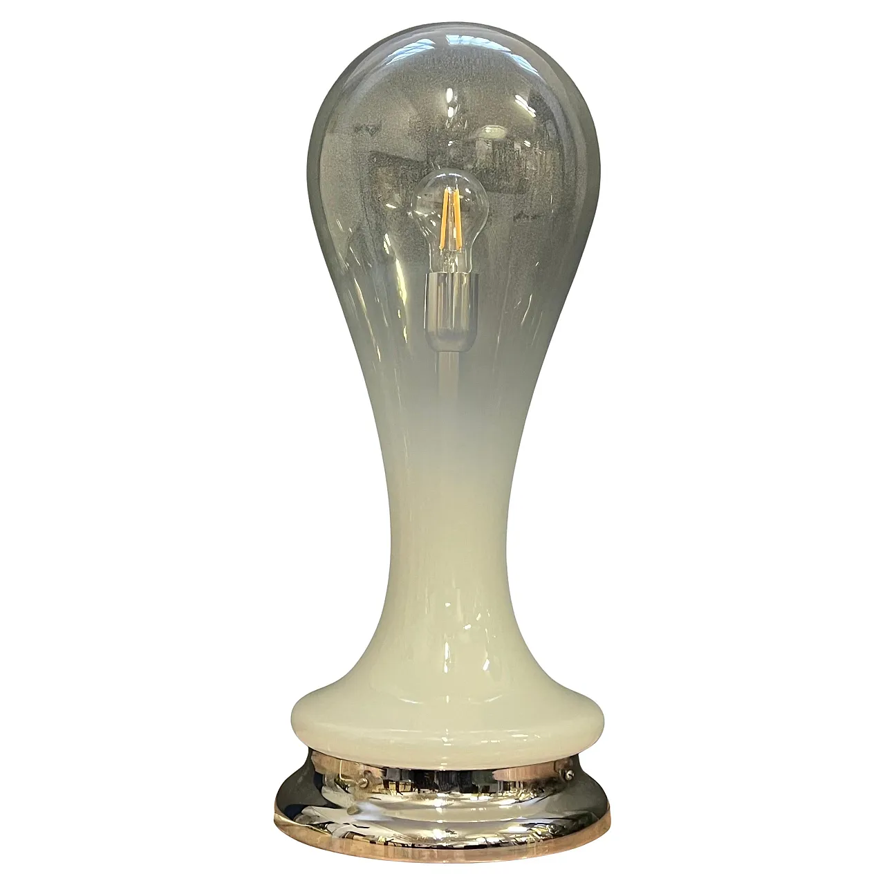 Blown lattimo glass avolo lamp by A.V. Mazzega, 1970s 1