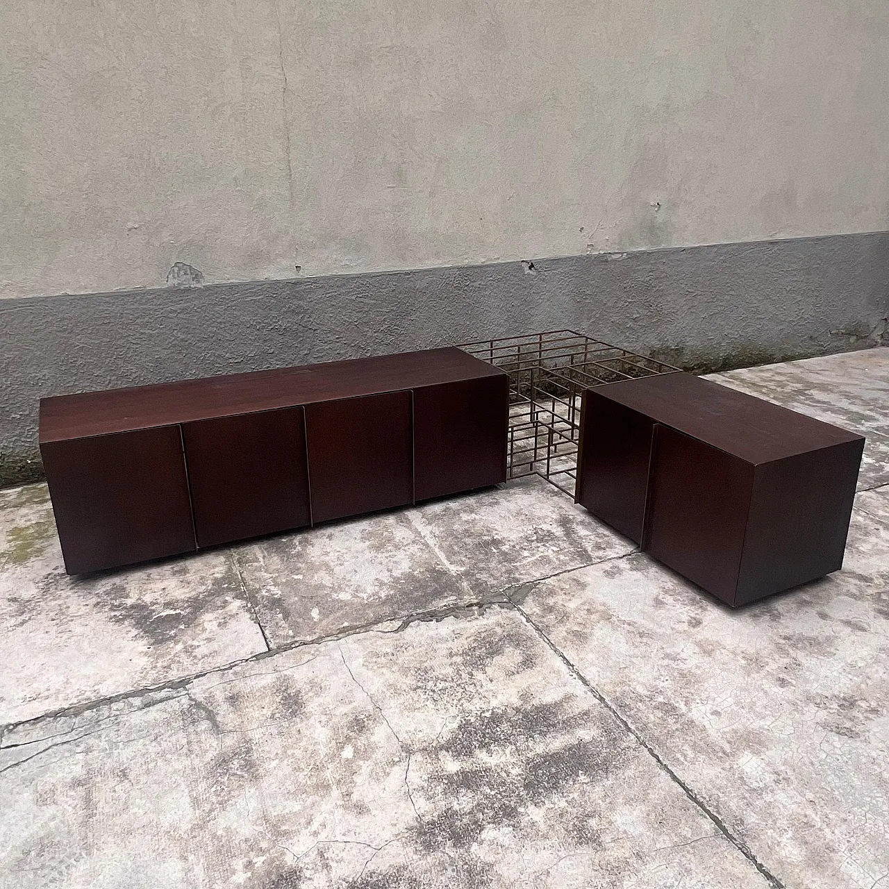 Train corner sculptural sideboard by Alberto Tonni, 1980s 4