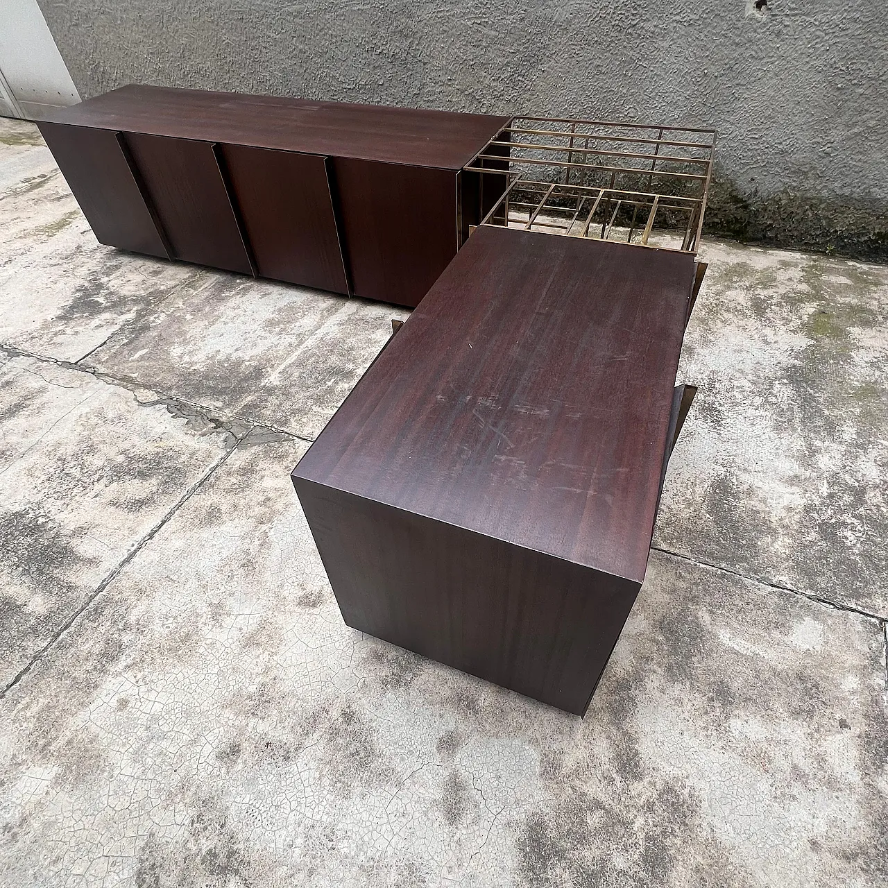 Train corner sculptural sideboard by Alberto Tonni, 1980s 6