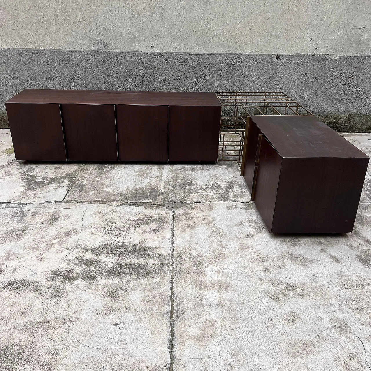 Train corner sculptural sideboard by Alberto Tonni, 1980s 3