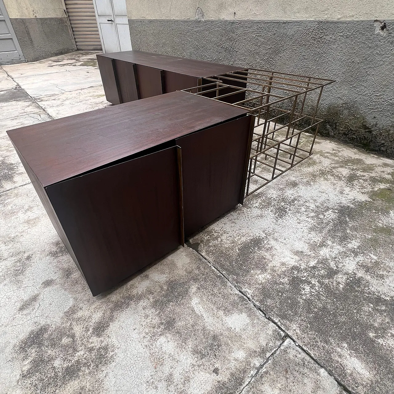 Train corner sculptural sideboard by Alberto Tonni, 1980s 8