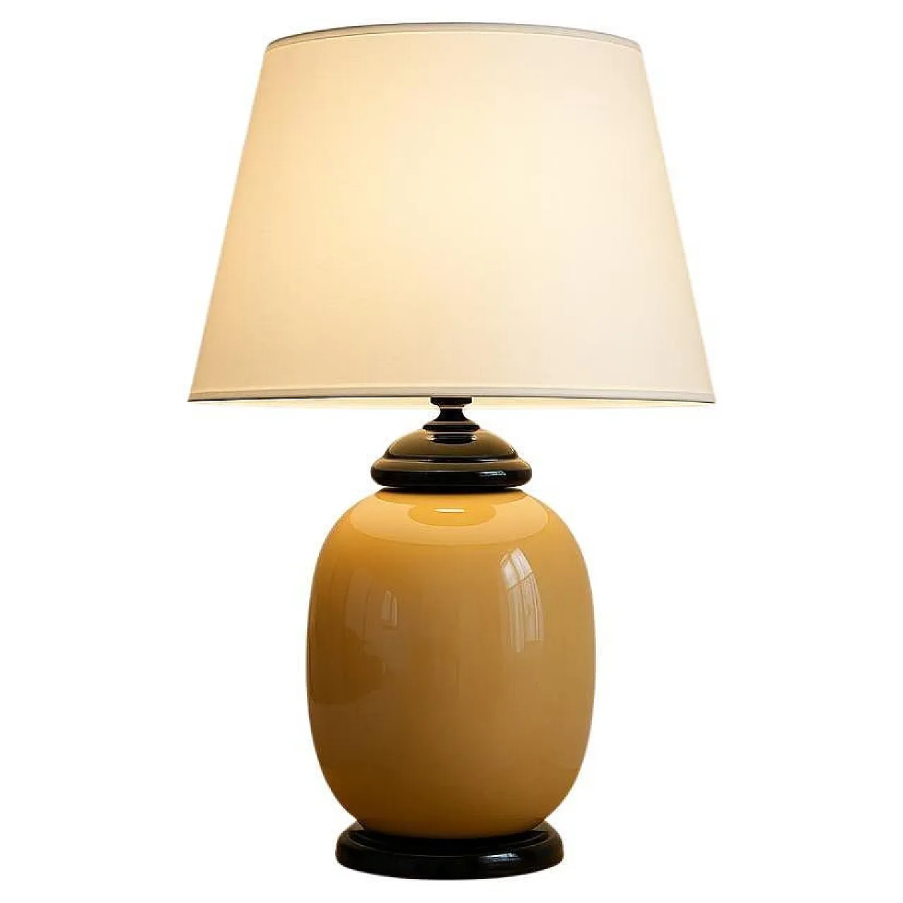 Murano glass table lamp by Tommaso Barbi, 1950s 1