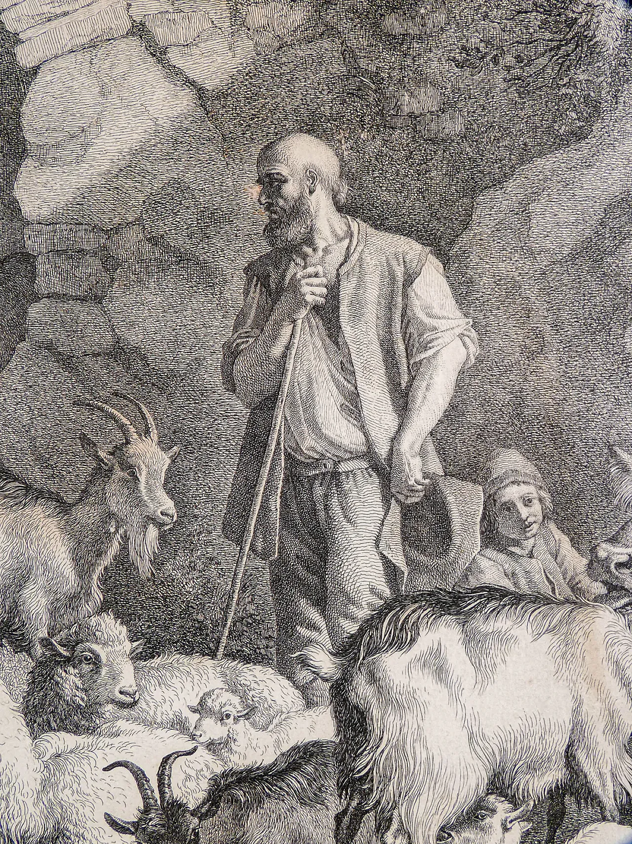 Scena Bucolica di Francesco Londonio, incisione ad acquaforte, '800 4