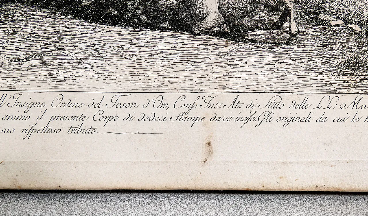 Scena Bucolica di Francesco Londonio, incisione ad acquaforte, '800 8