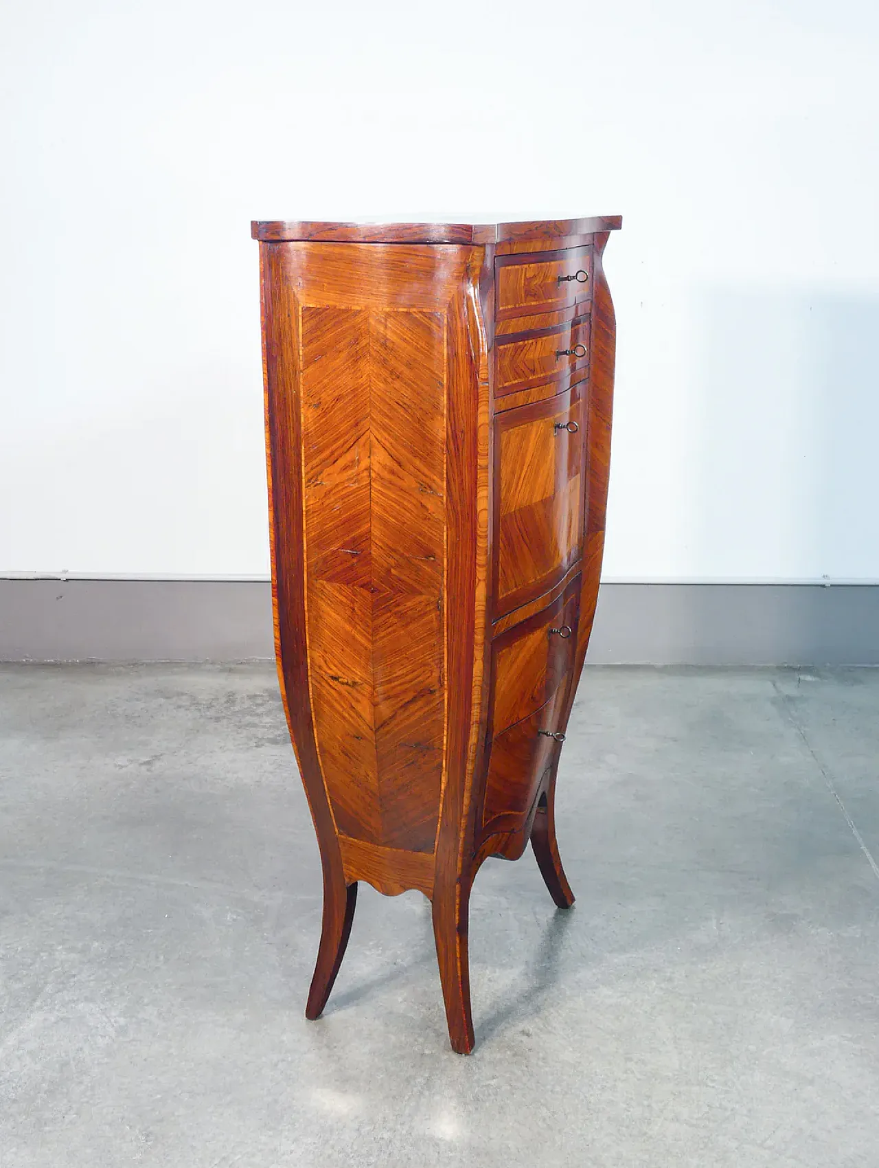 Secretaire, scrittoio Napoleone III con piano a ribalta, fine '800 10