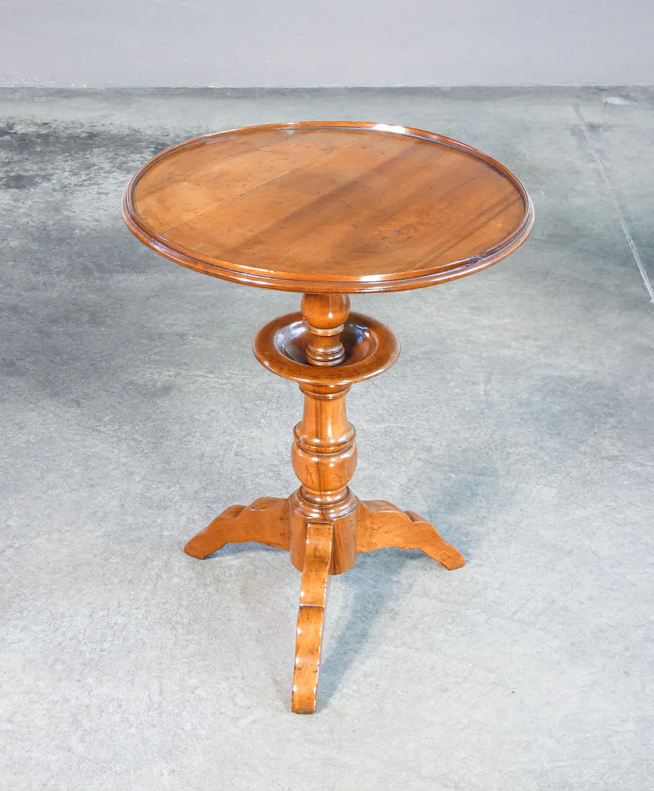 Tavolino di servizio, gueridon in legno massello di noce, '800 2