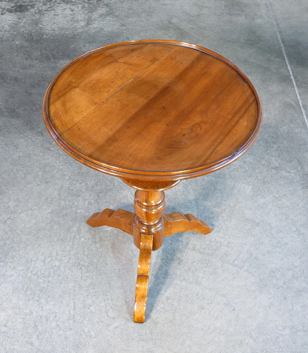 Tavolino di servizio, gueridon in legno massello di noce, '800 3