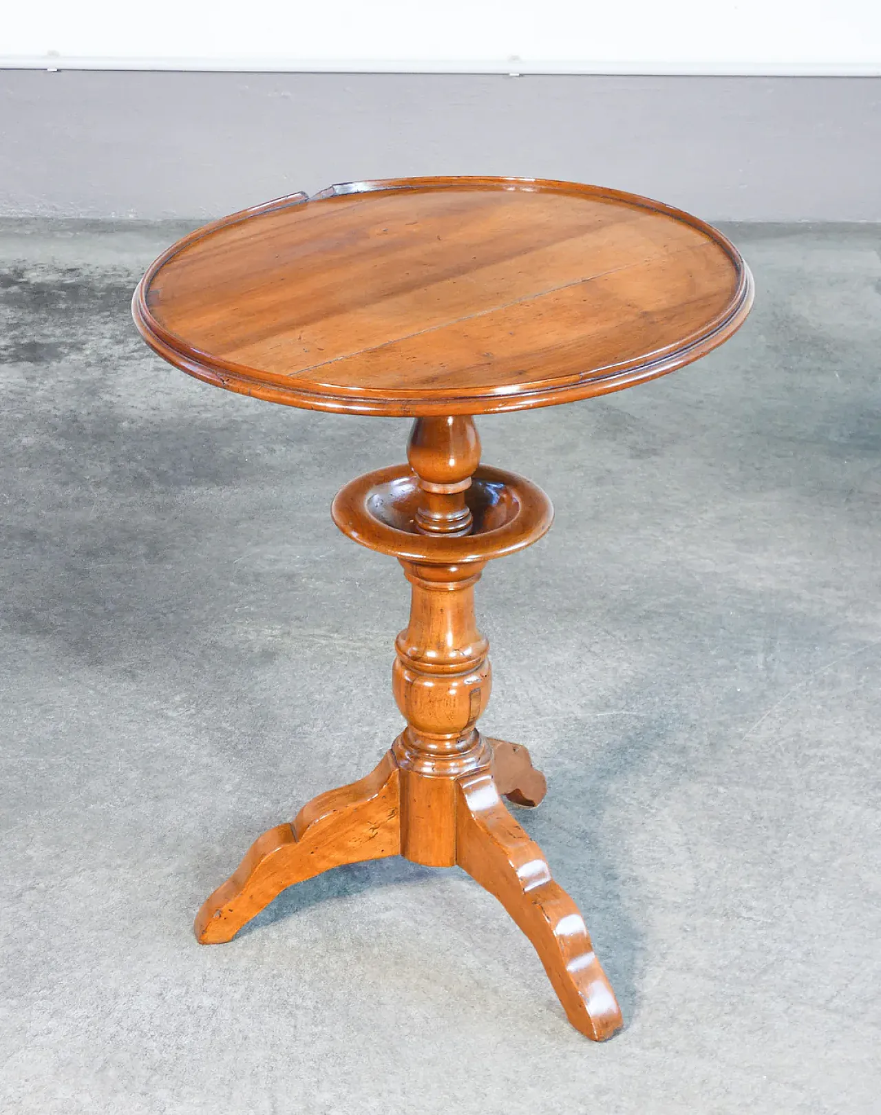 Tavolino di servizio, gueridon in legno massello di noce, '800 4