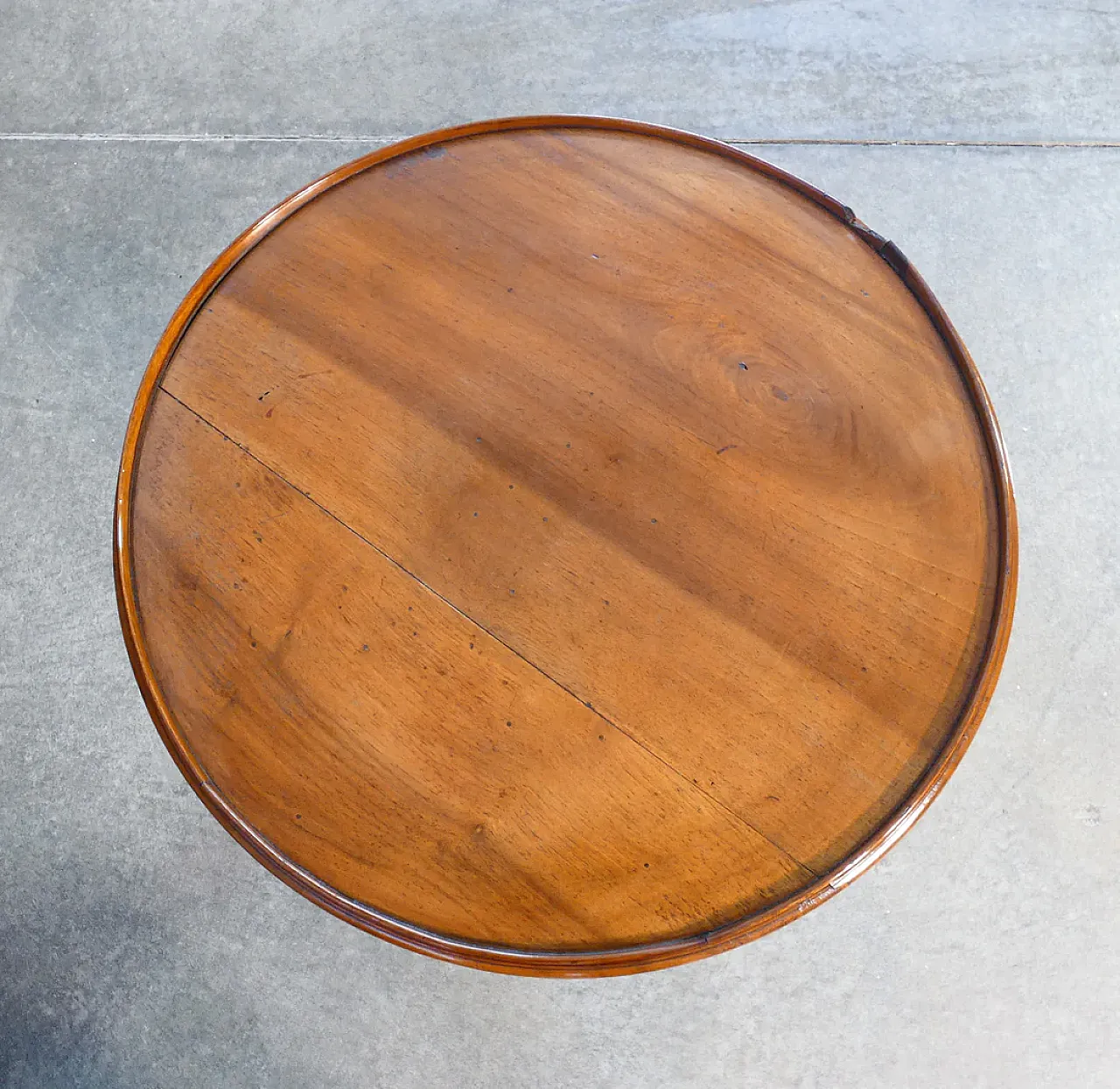 Tavolino di servizio, gueridon in legno massello di noce, '800 5