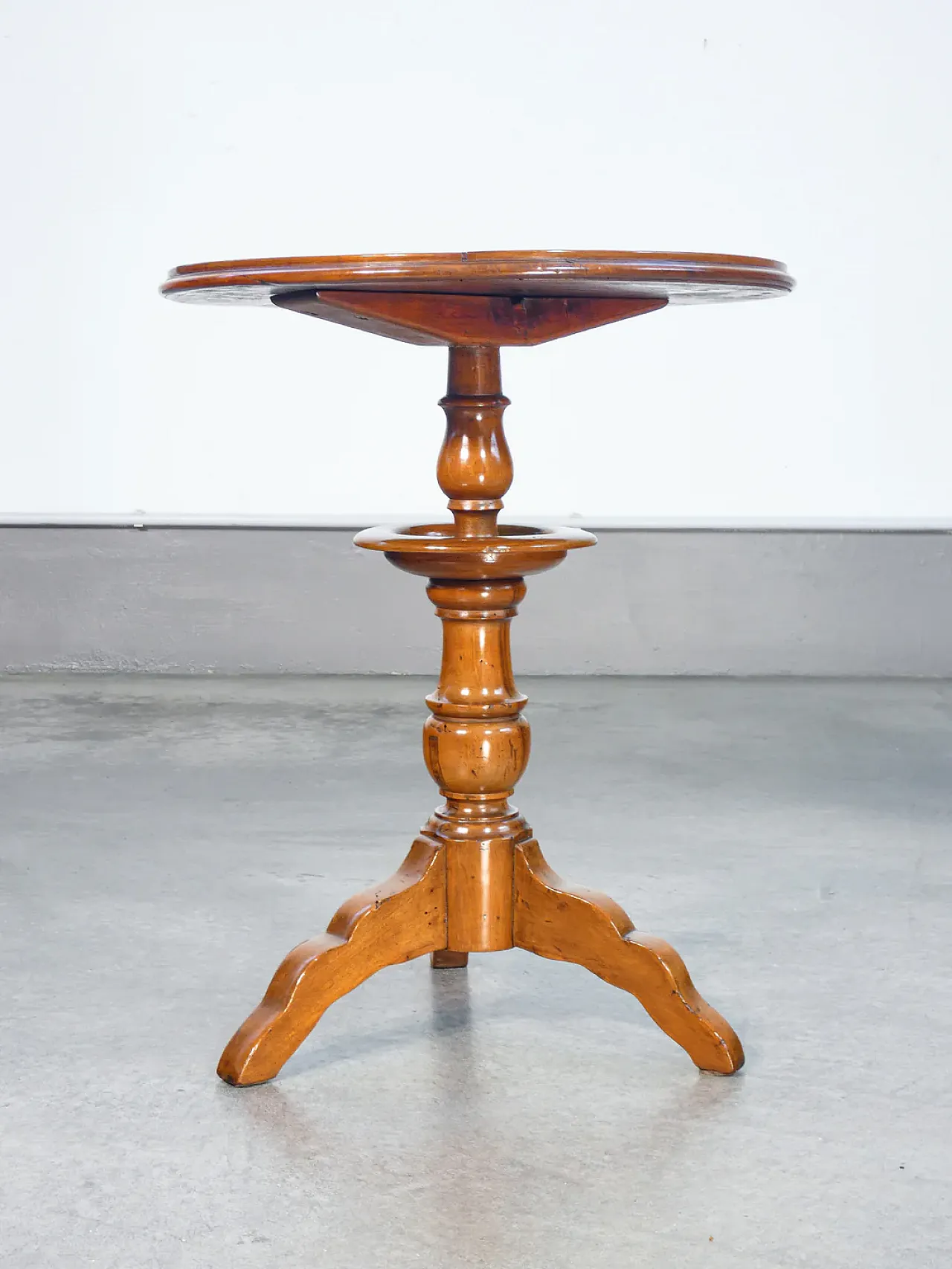 Tavolino di servizio, gueridon in legno massello di noce, '800 6