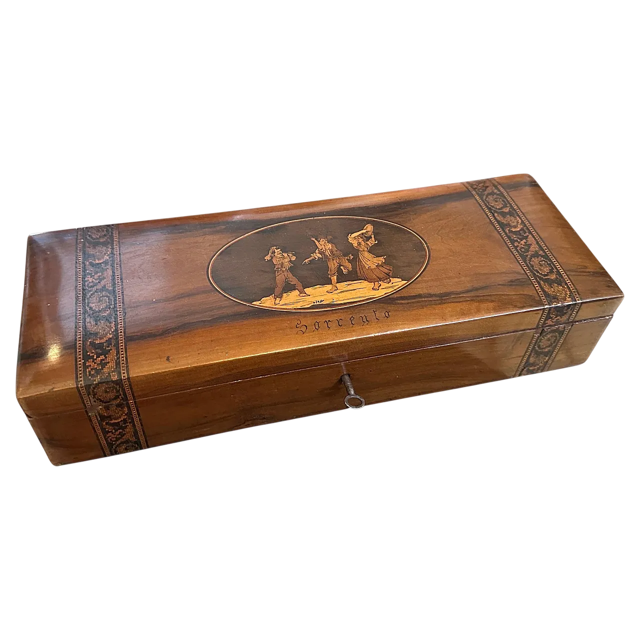 Inlaid walnut Sorrento box, 20th century 16