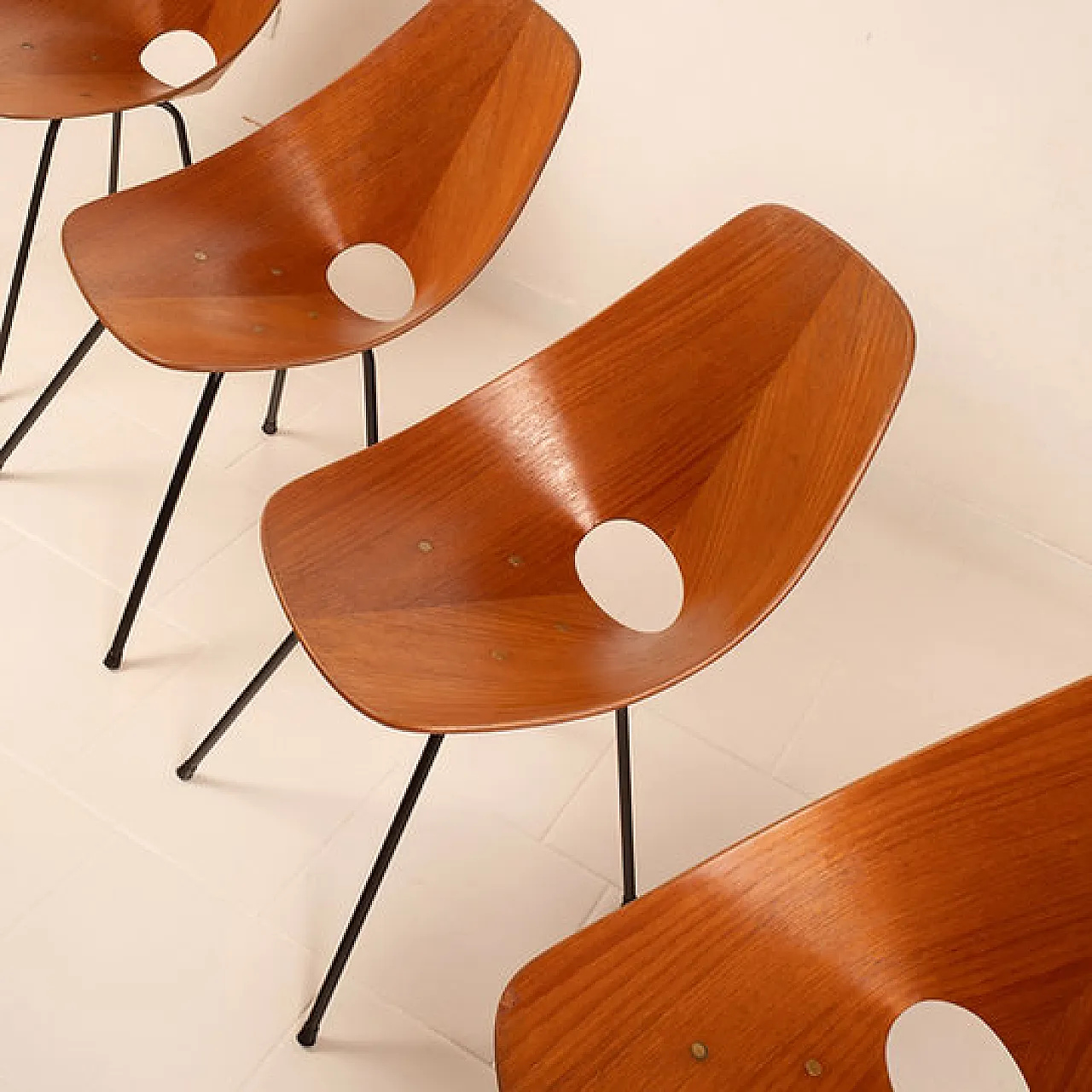 4 Medea Chairs by Vittorio Nobili for Fratelli Tagliabue, 1950s 3