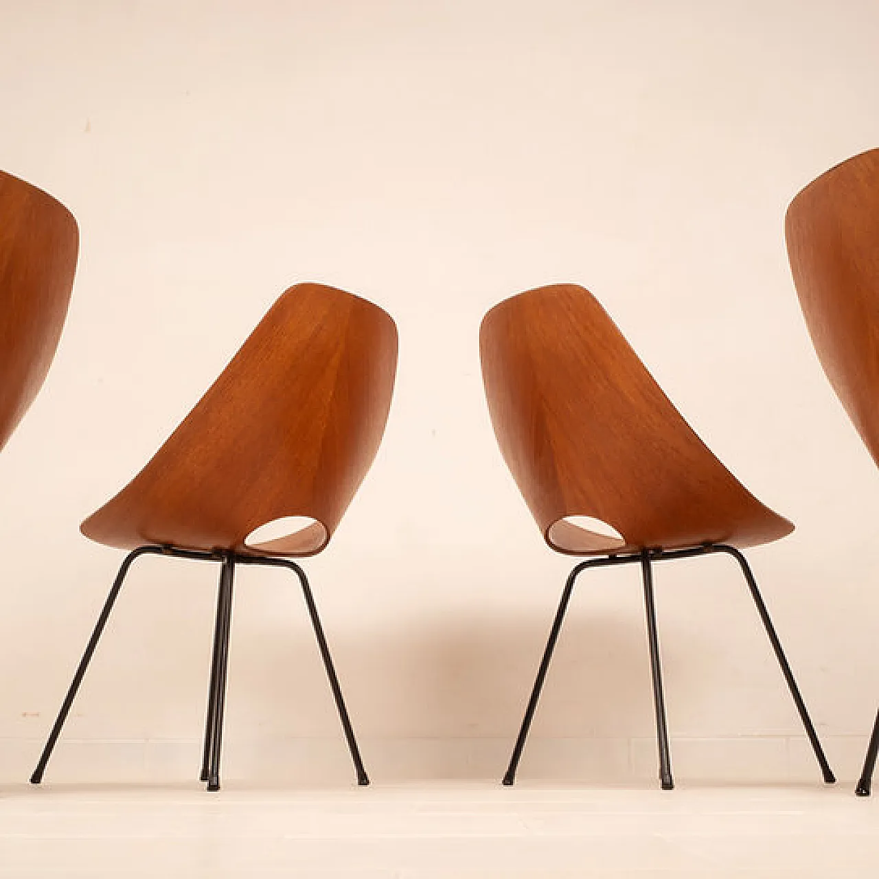 4 Medea Chairs by Vittorio Nobili for Fratelli Tagliabue, 1950s 13