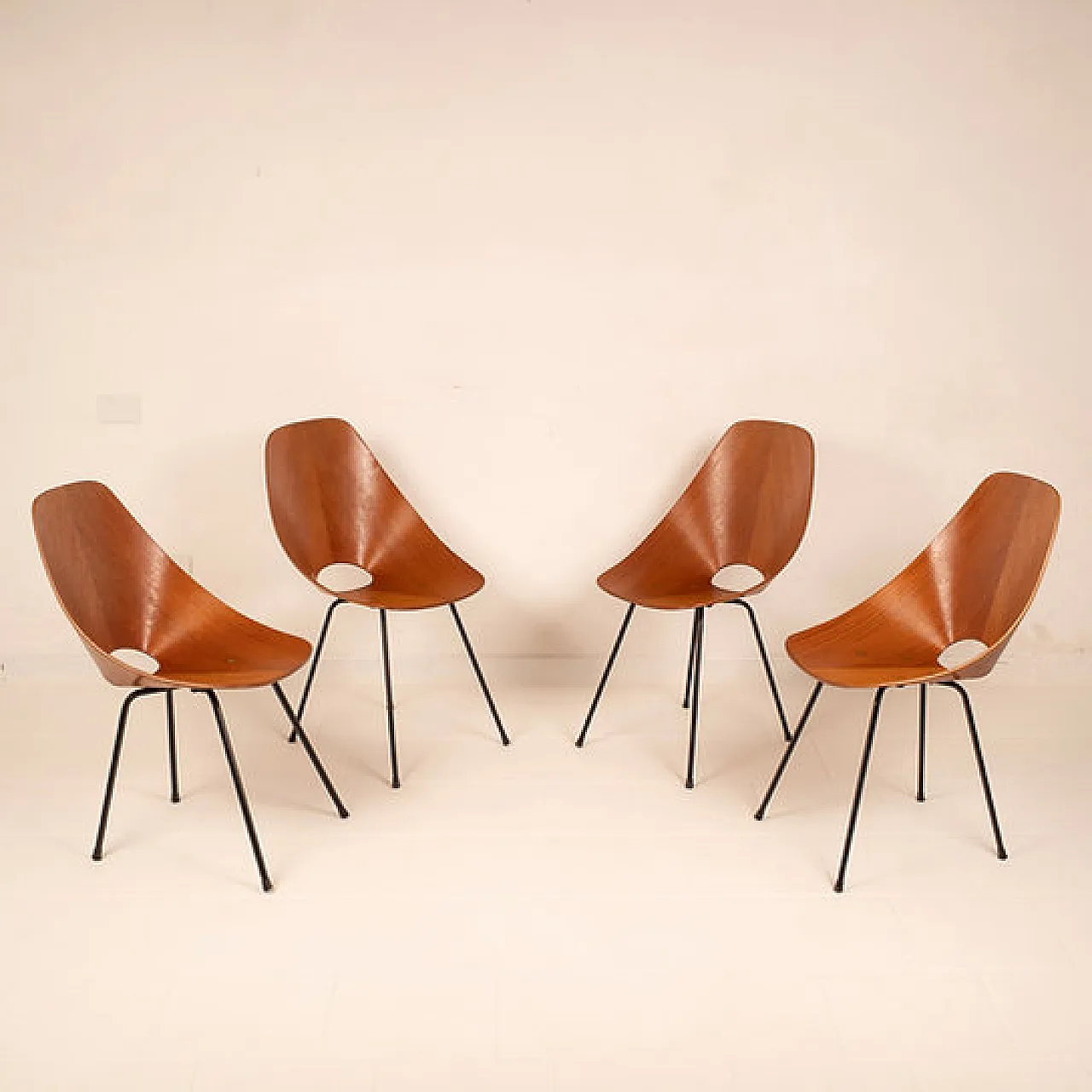 4 Medea Chairs by Vittorio Nobili for Fratelli Tagliabue, 1950s 14
