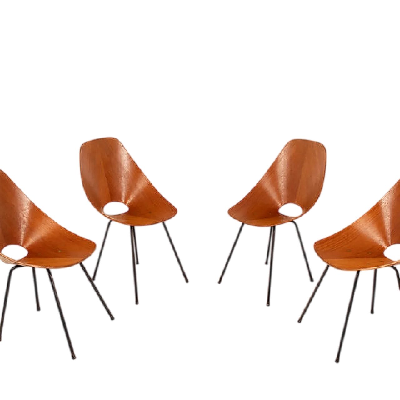 4 Medea Chairs by Vittorio Nobili for Fratelli Tagliabue, 1950s 16
