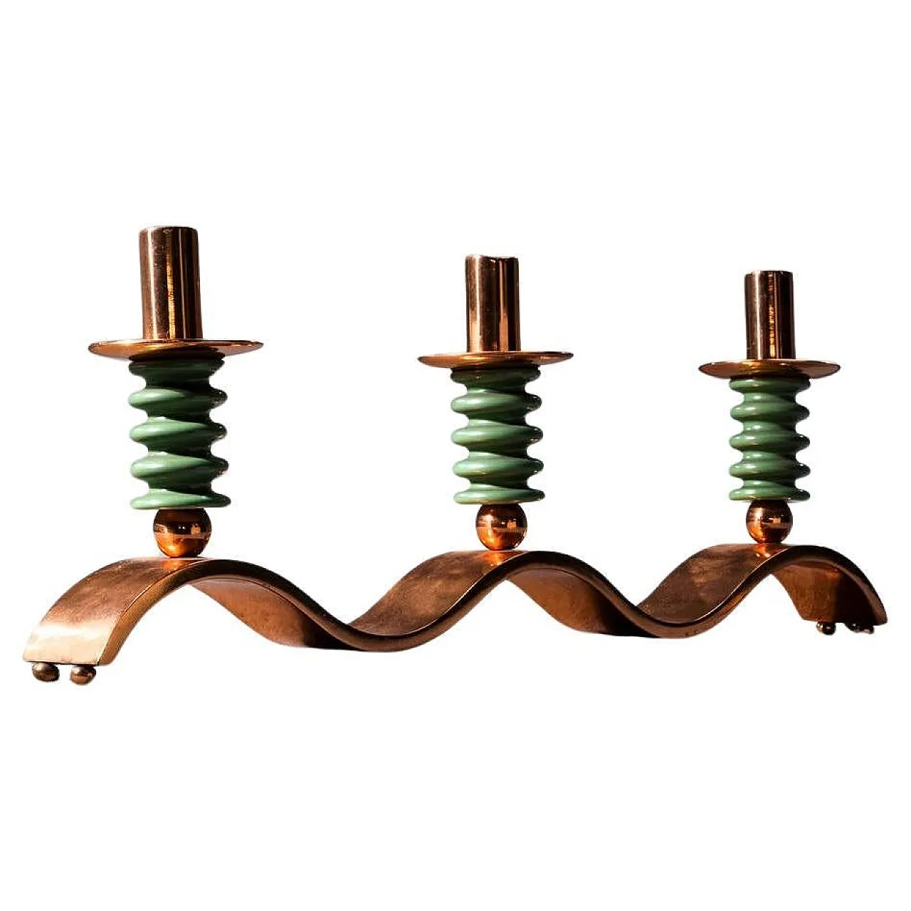 Three-light table lamp, 1940s 1