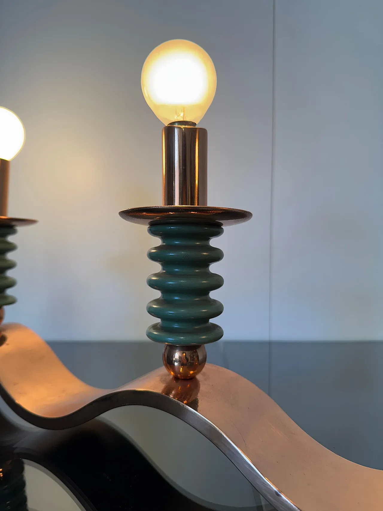 Three-light table lamp, 1940s 8