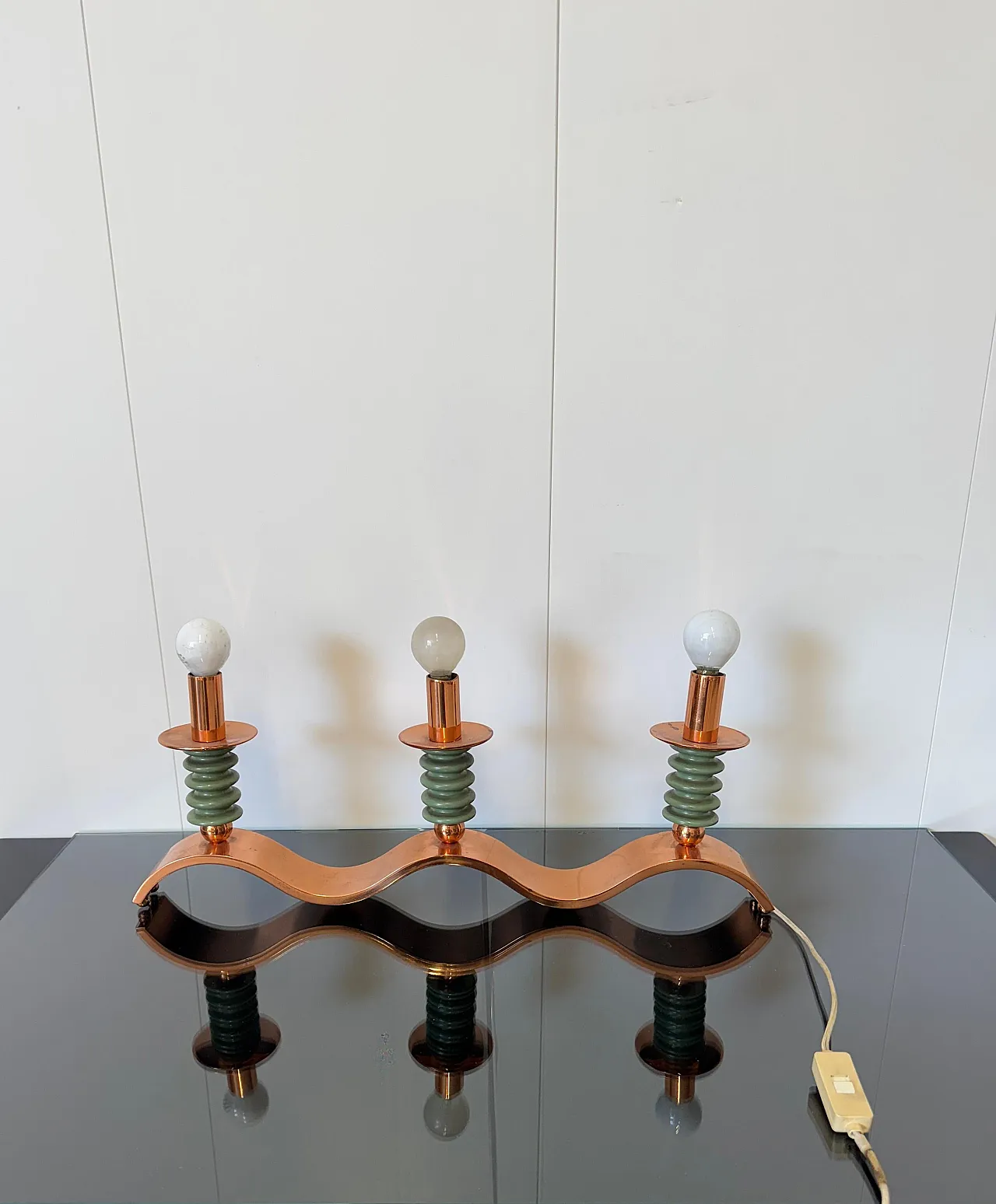 Three-light table lamp, 1940s 12