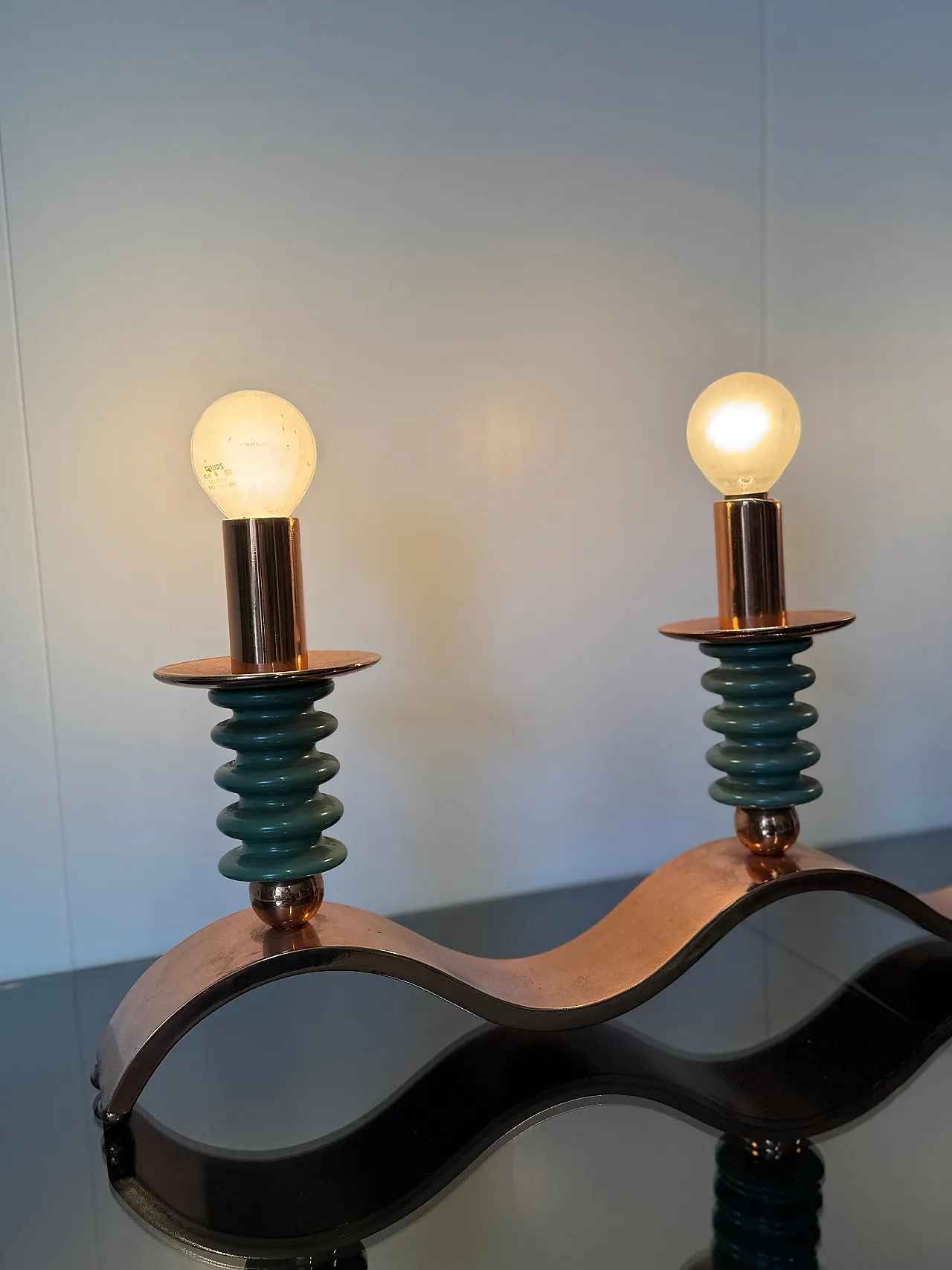 Three-light table lamp, 1940s 17