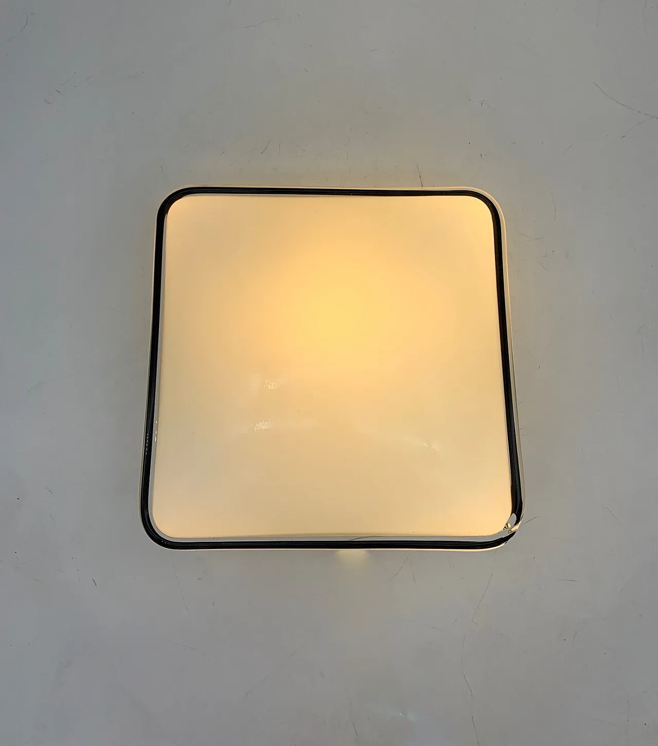 Murano glass wall lamp attributed to Venini, 1970s 4