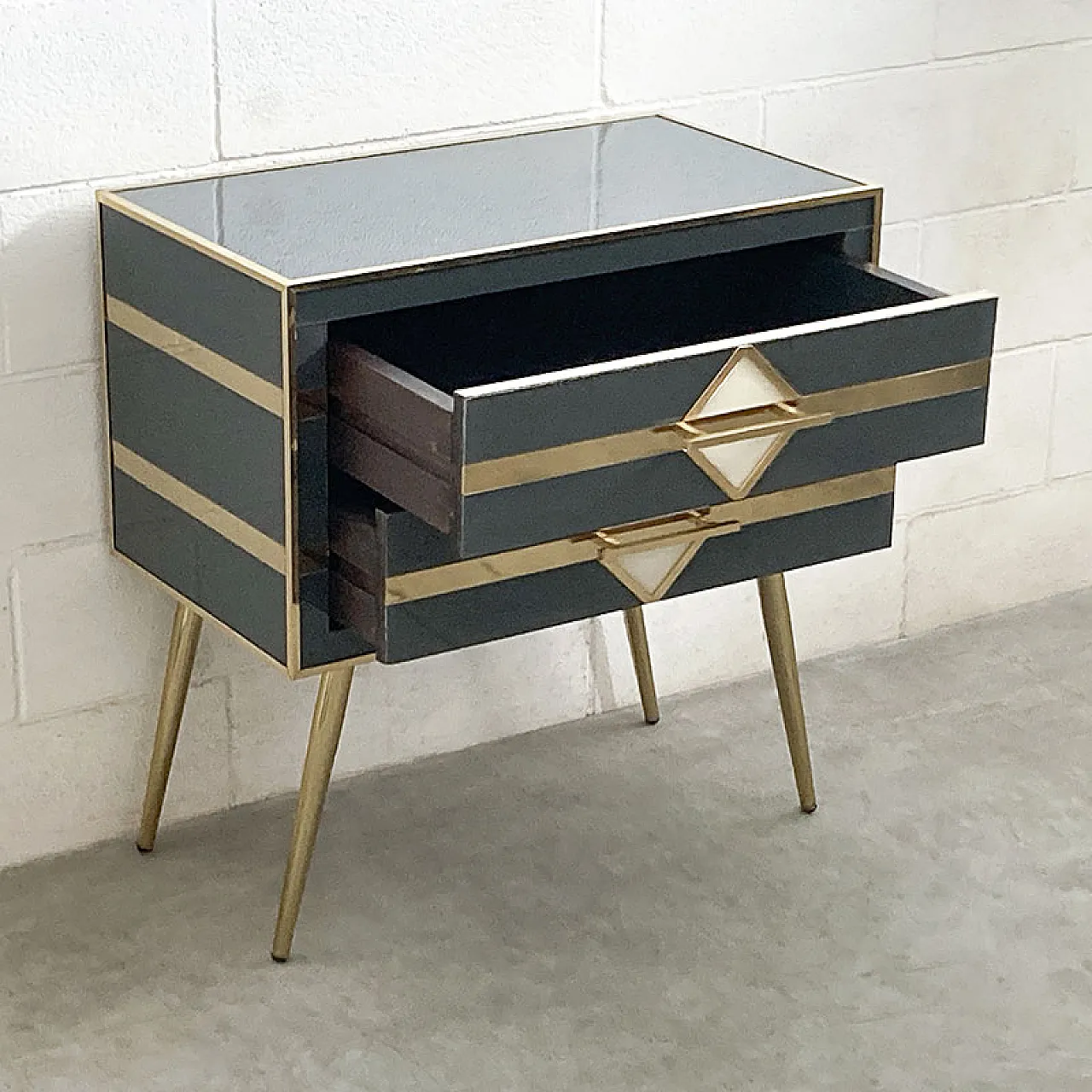 Cassettiera in vetro di Murano, anni '90 5