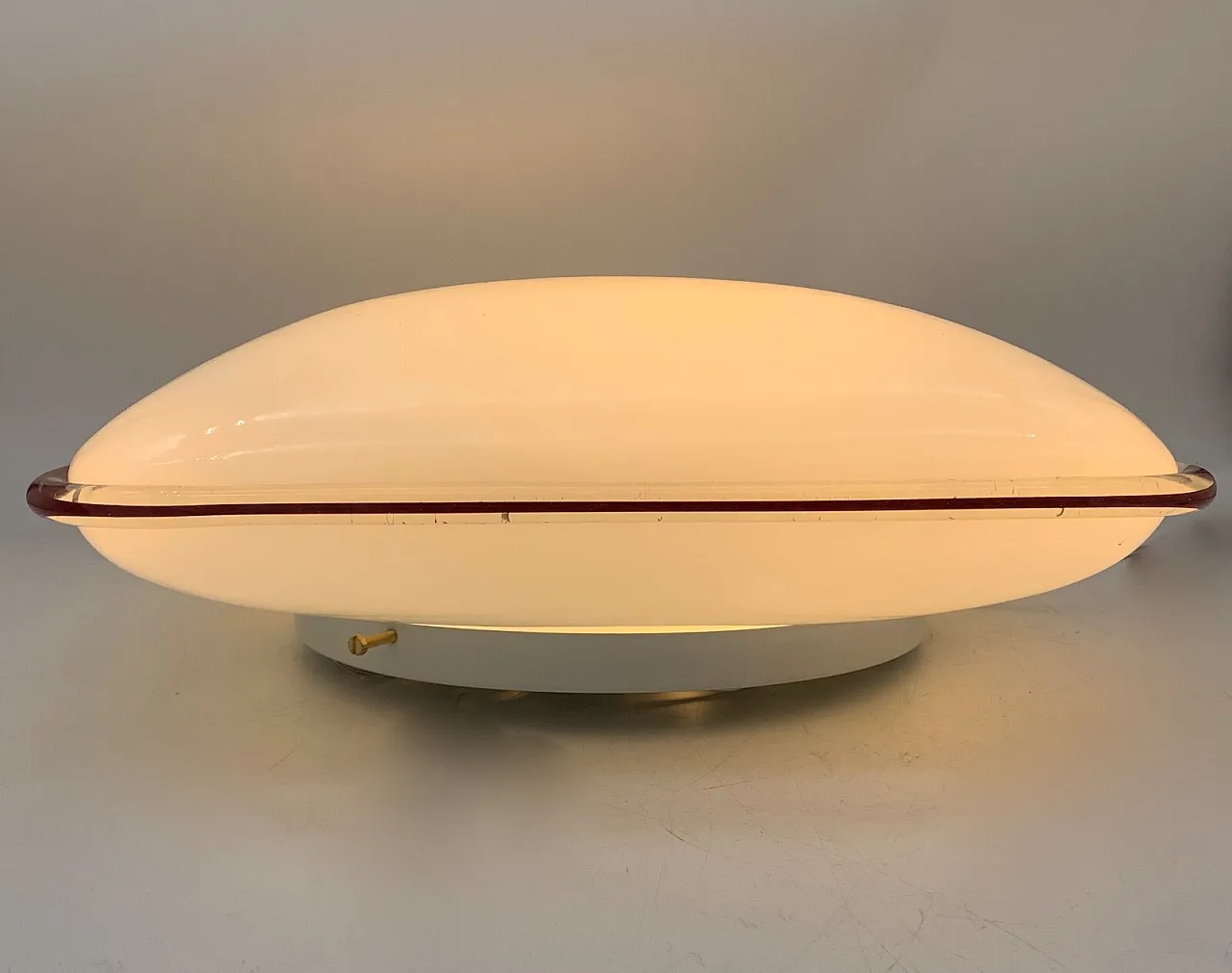 Coppia di plafoniere in vetro di Murano attribuite a Venini, anni '70 2