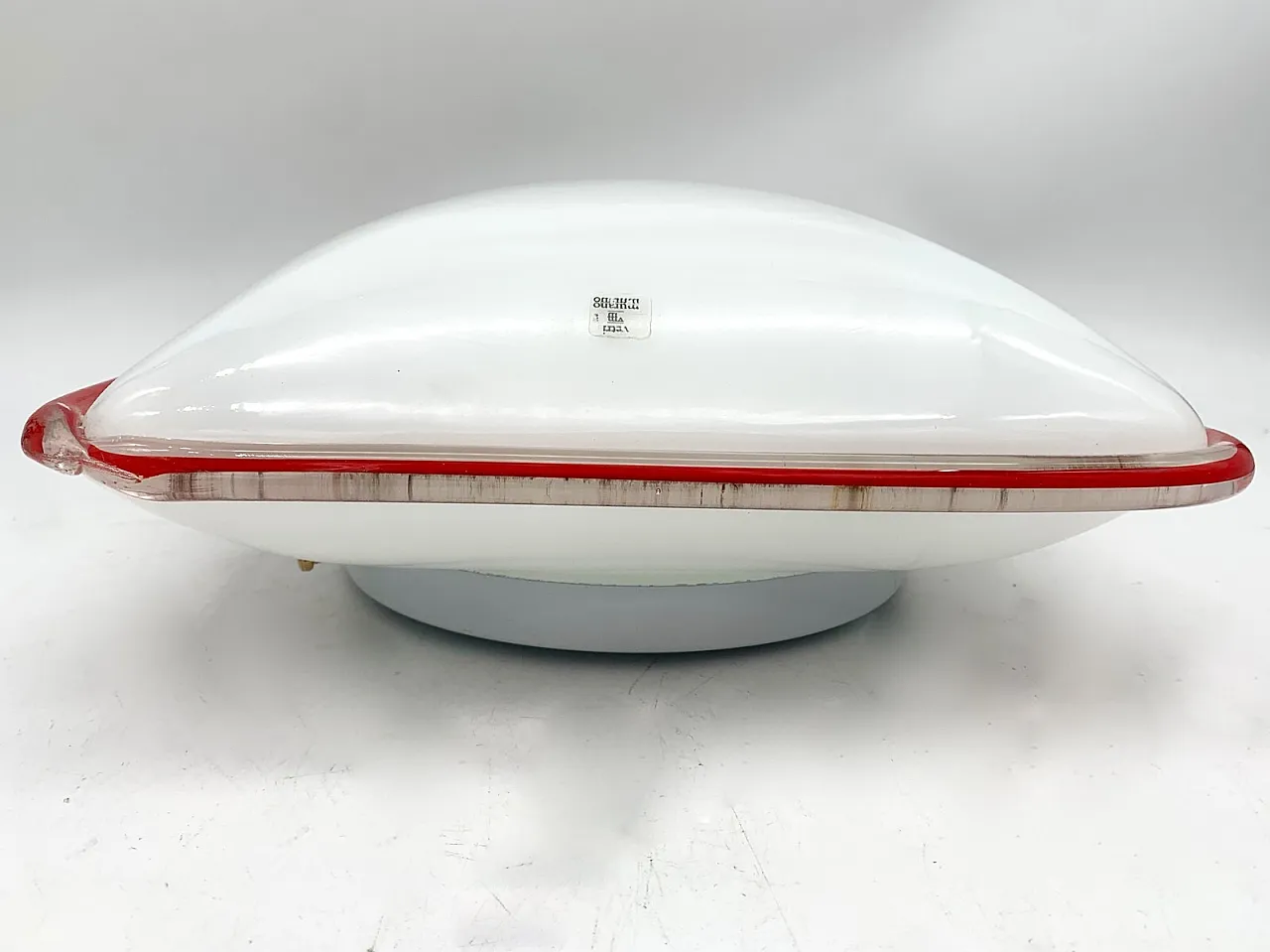 Coppia di plafoniere in vetro di Murano attribuite a Venini, anni '70 2