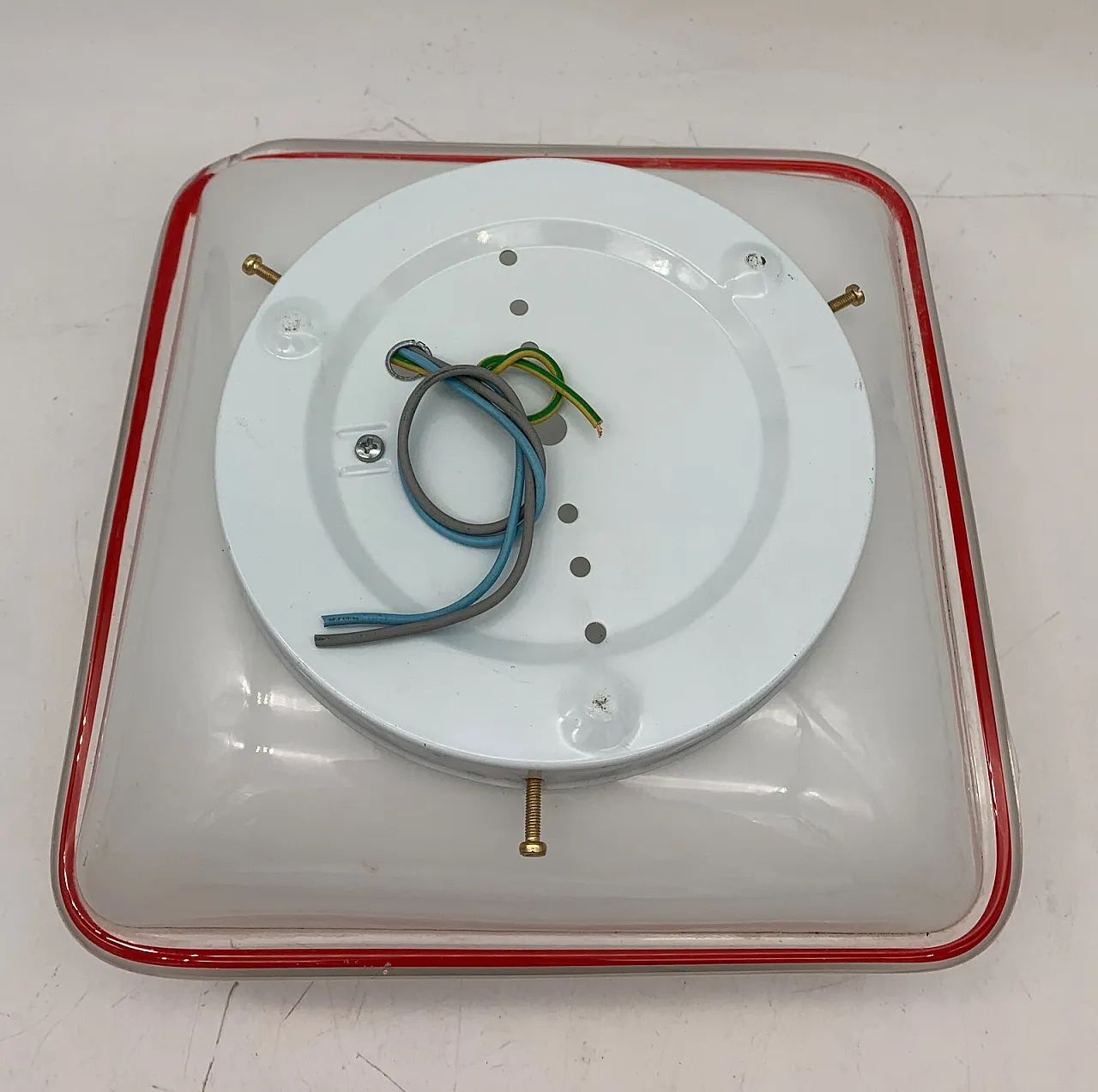 Coppia di plafoniere in vetro di Murano attribuite a Venini, anni '70 4