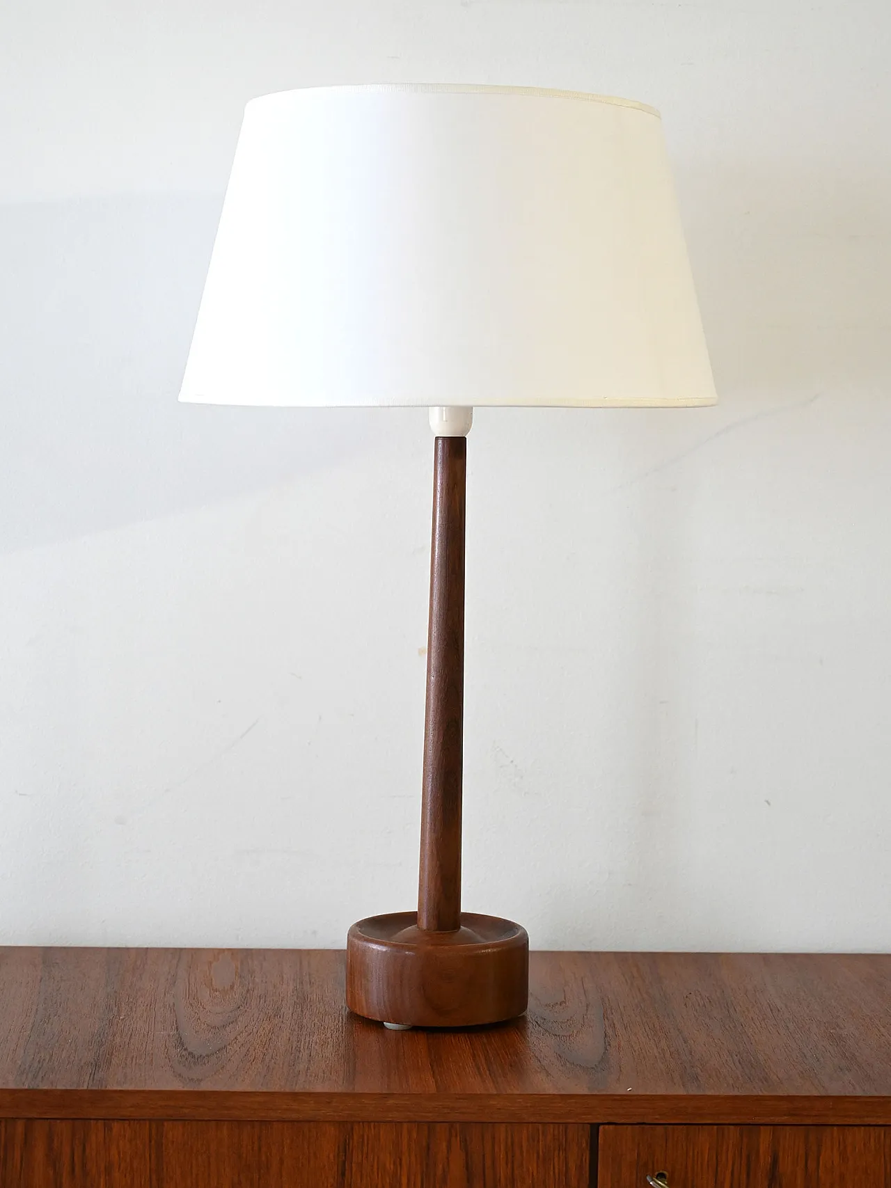 Lampada danese in teak tornito, anni’60 2