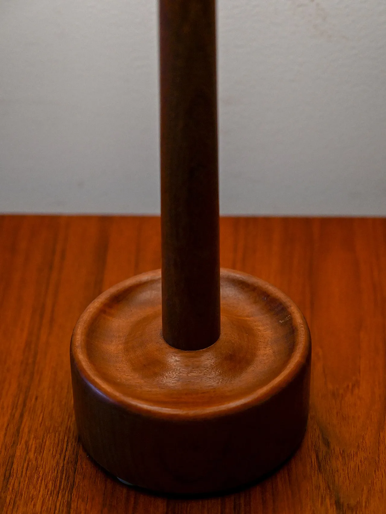 Lampada danese in teak tornito, anni’60 5