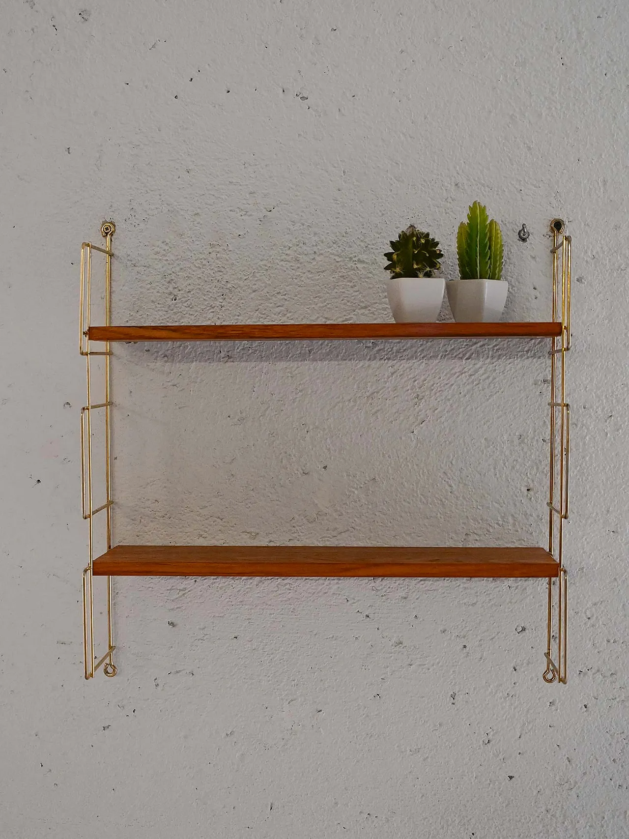 Suspended shelf Hylla with brass structure, 60s 1