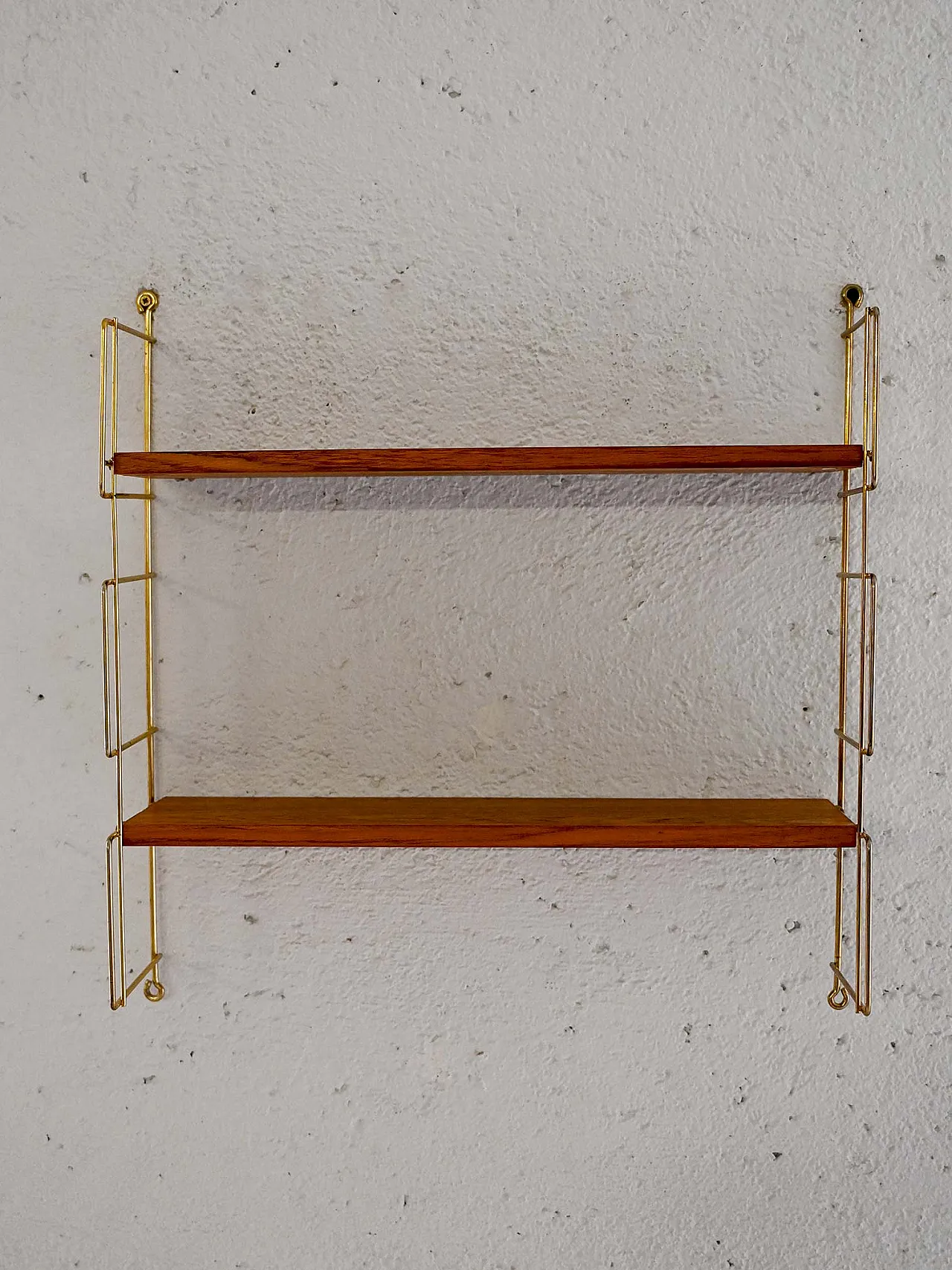 Suspended shelf Hylla with brass structure, 60s 2