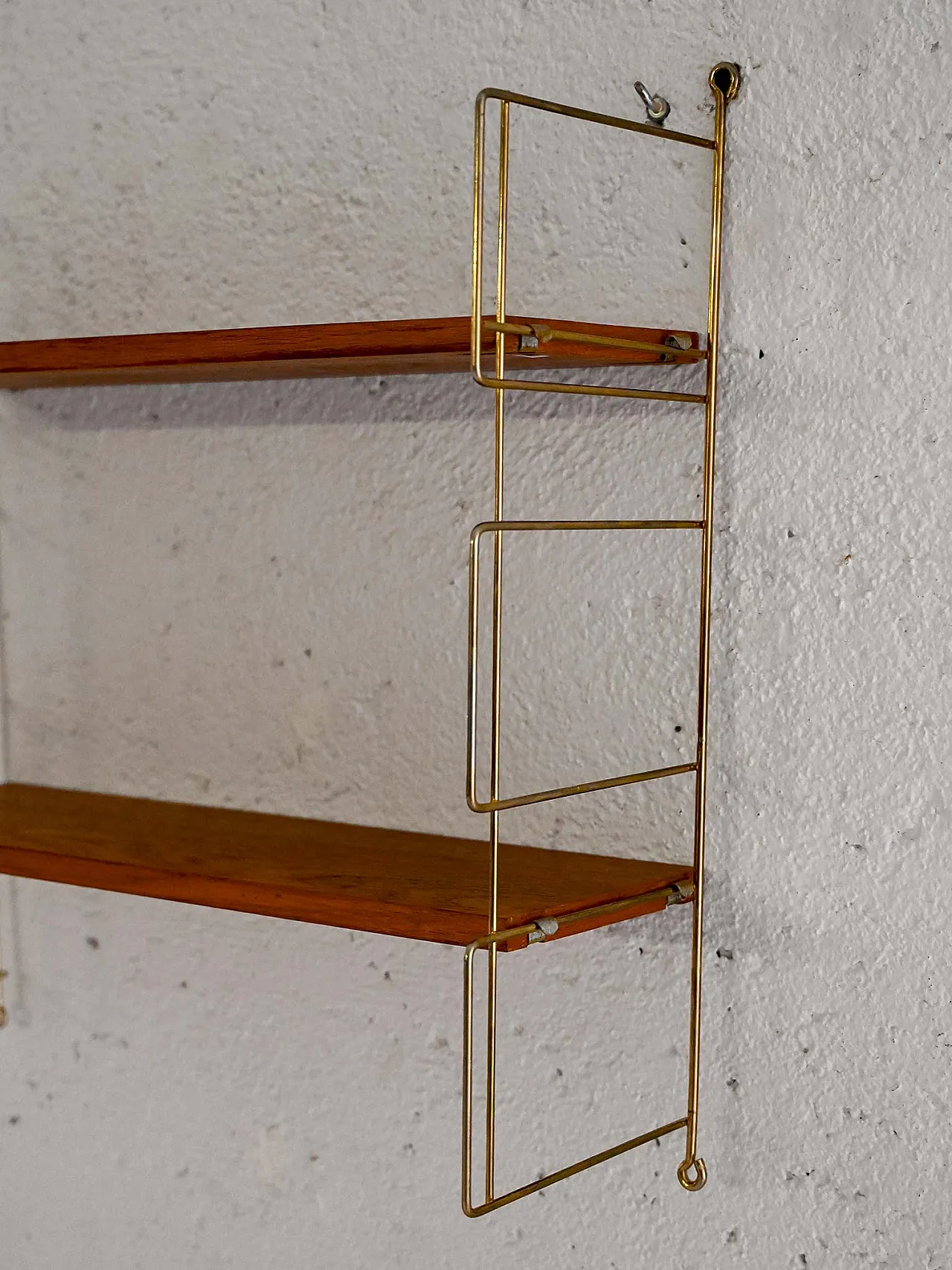 Suspended shelf Hylla with brass structure, 60s 3