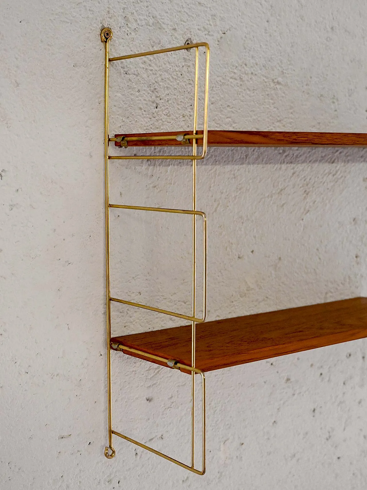 Suspended shelf Hylla with brass structure, 60s 4