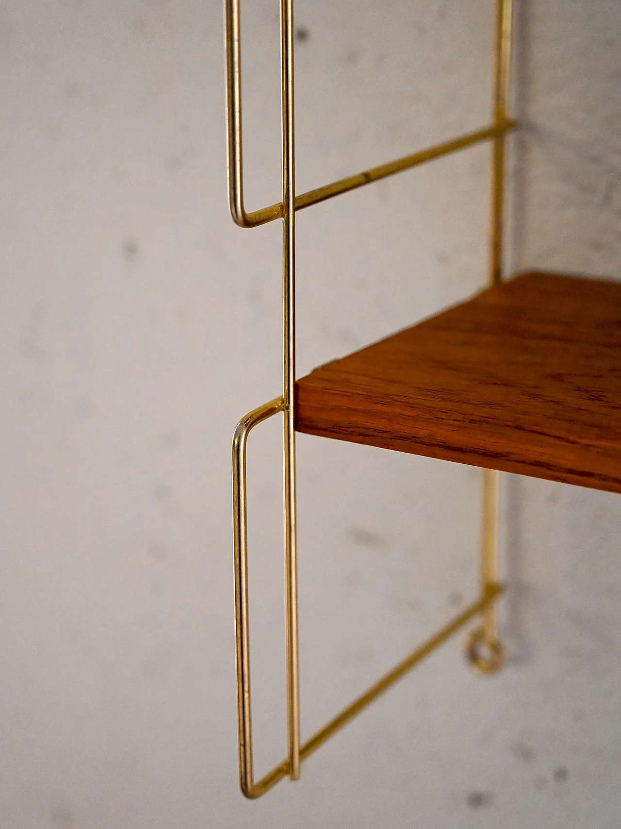 Suspended shelf Hylla with brass structure, 60s 5