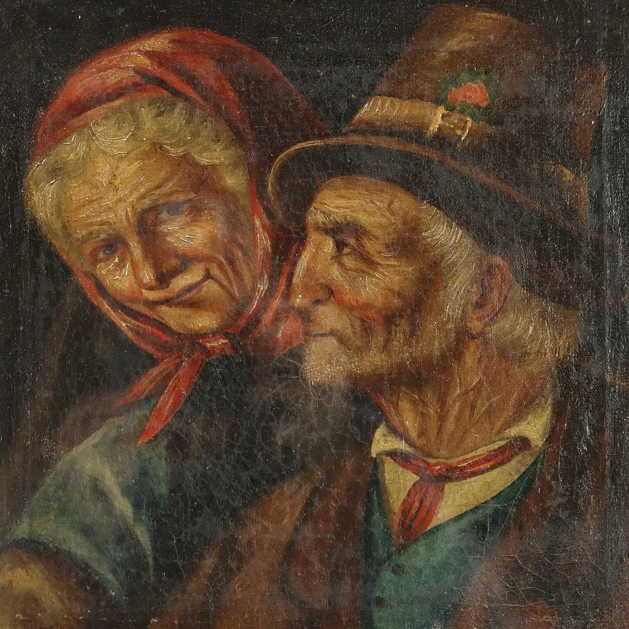 Portrait of an Elderly Couple, oil on canvas, 19th century 3