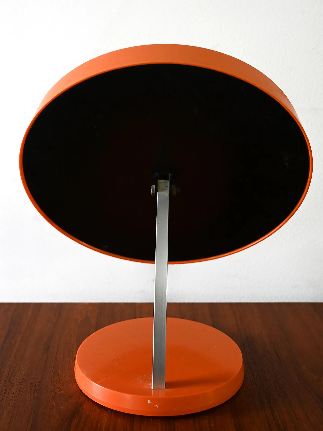 Specchio da tavolo scandinavo arancione,  anni ’60 5