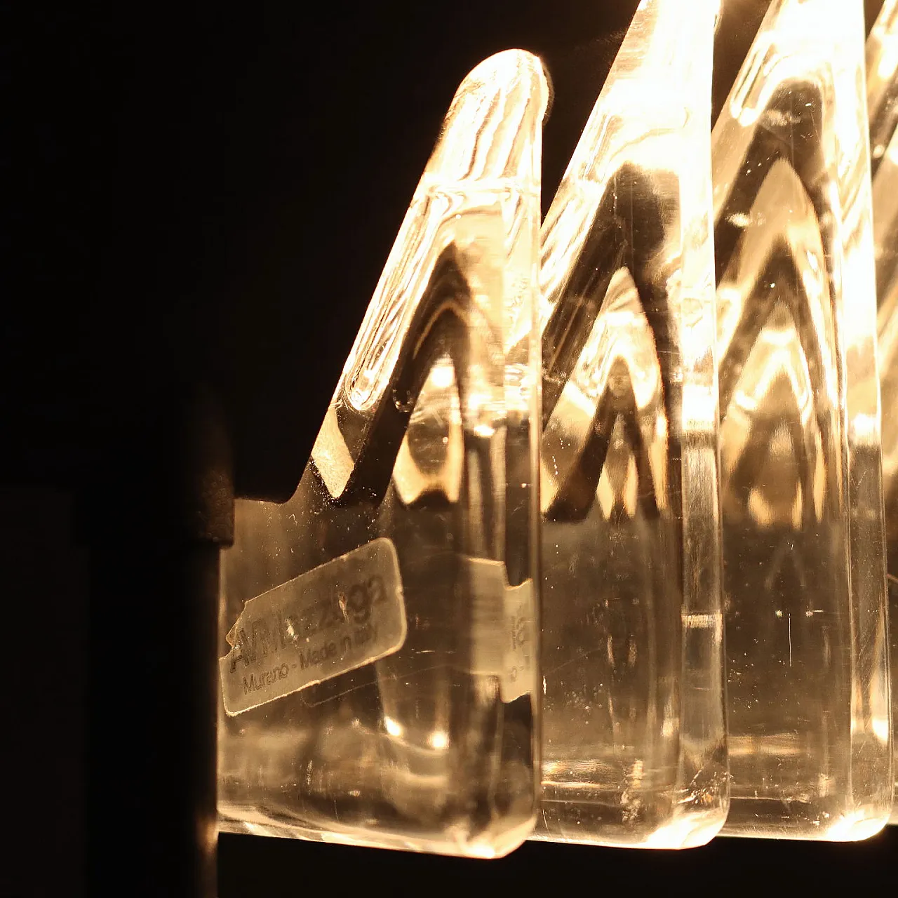 Lampada da terra AV in metallo smaltato nero di Mazzega, anni '80 5