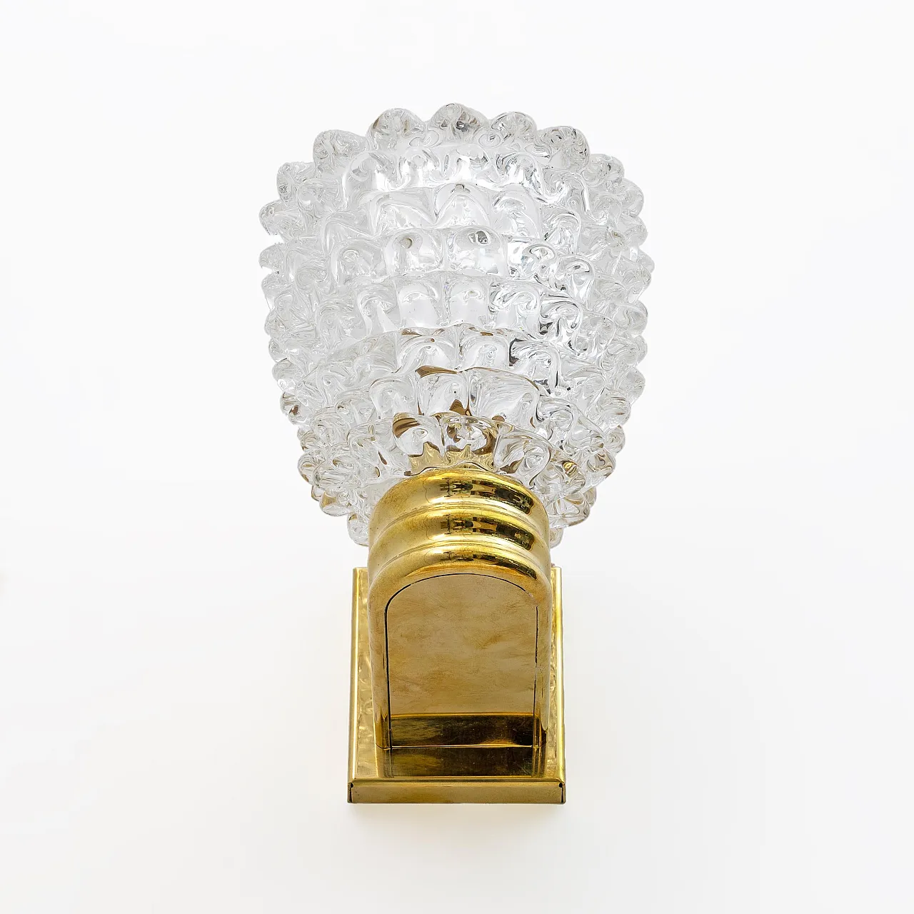 Pair of brass and glass wall sconces by Barovier and Toso, 2000s 7