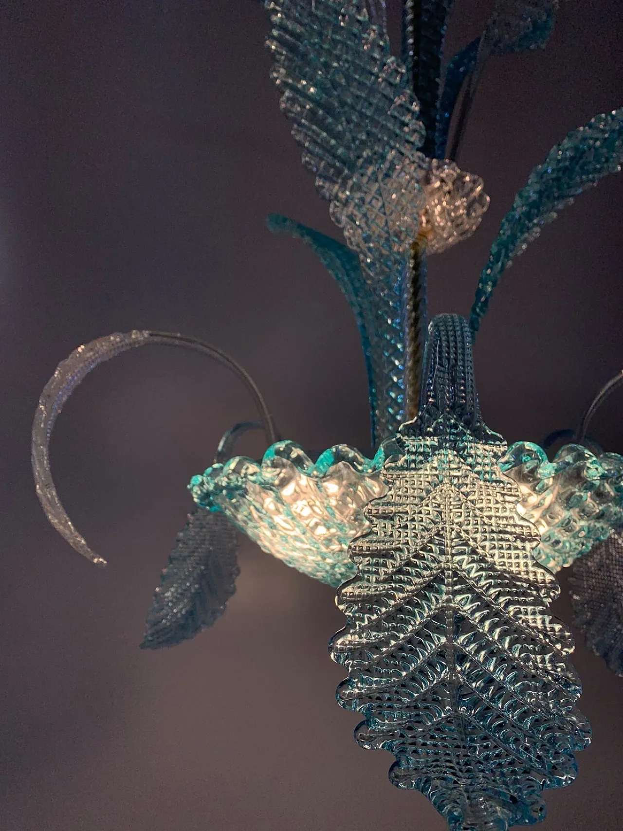 Lampadario Medusa in vetro di Murano attribuito a Seguso, fine '900 2